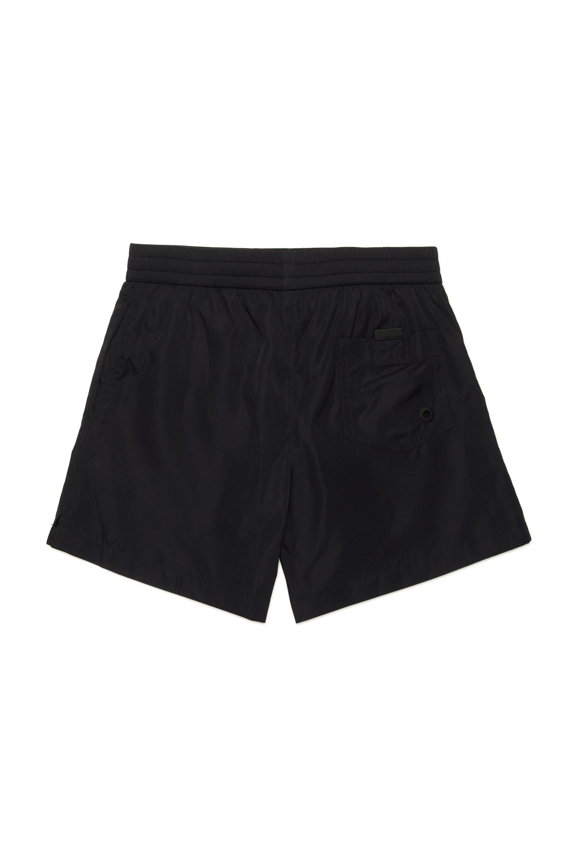 Diesel - MKENM, Man's Swim shorts with tonal Biscotto logo in Black - 2