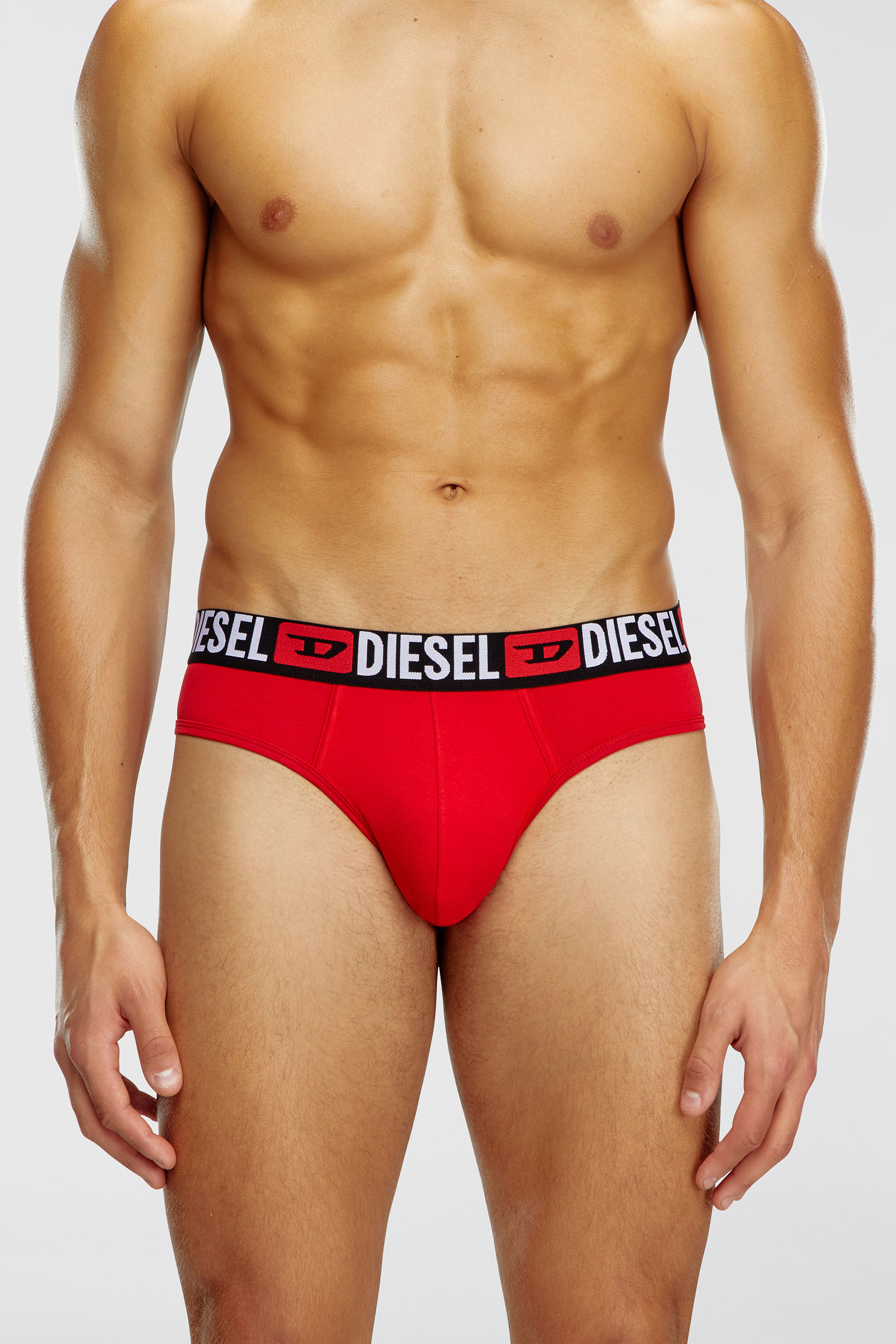 Diesel - UMBR-ANDRETHREEPACK, Herren Einfarbige Briefs im Dreierpack in Schwarz/Grau - 3