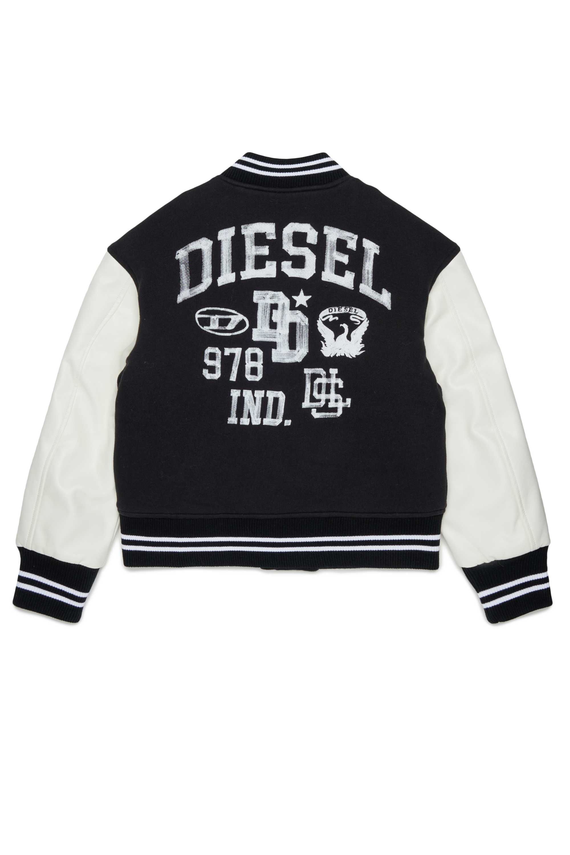 Diesel - JBAND, Herren Colour-block Varsity-Jacke in Schwarz - 2