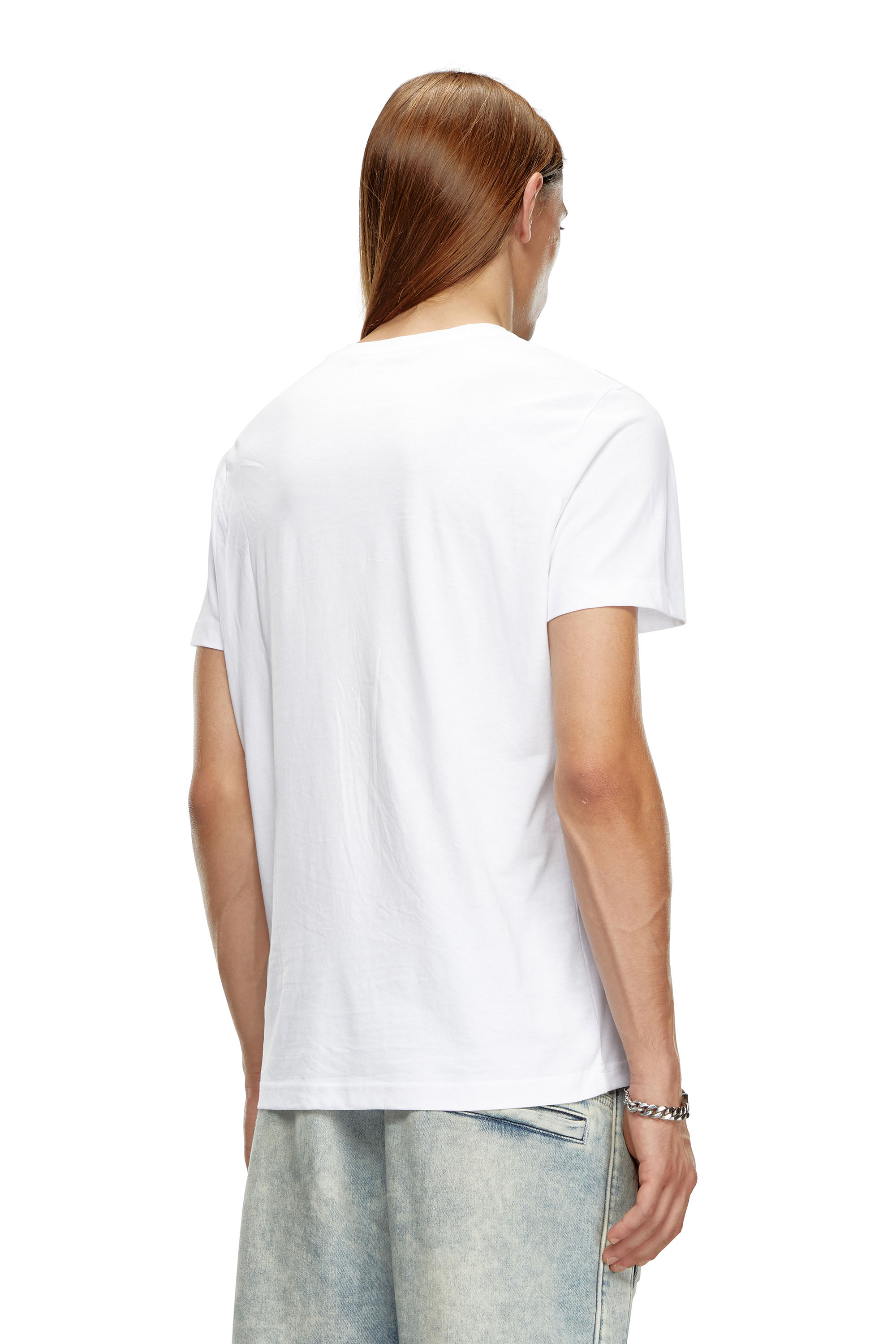 Diesel - T-DIEGOR-D, Man T-shirt with D patch in White - Image 4
