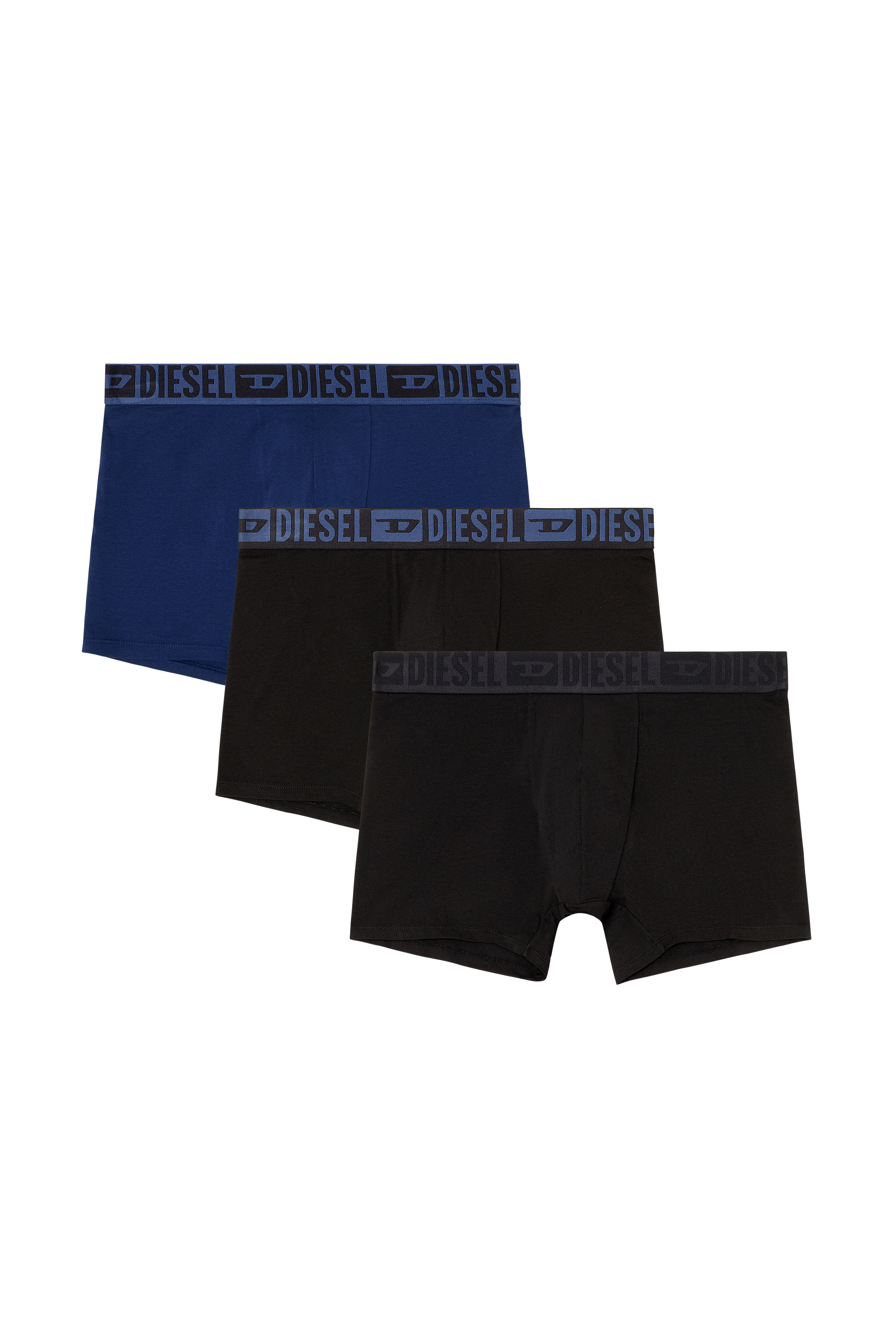 Diesel - SEBASTIAN-D-CORE-3PACK, Herren Boxer-Slips aus stretch-baumwolle im Dreierpack in Schwarz/Blau - 1