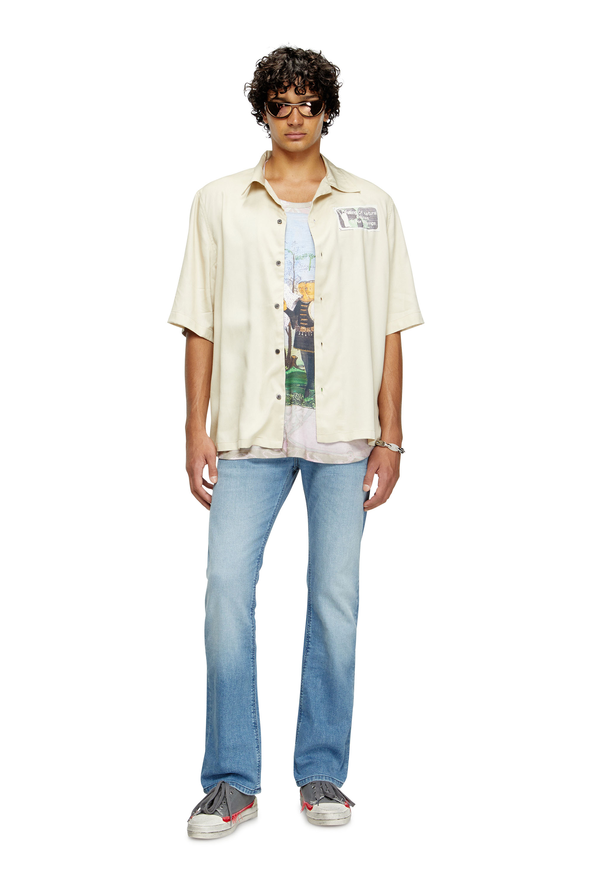 Diesel - S-BRACK-B-EPBR, Herren Hemd aus TENCEL™ mit Strass-Grafik in null - 2