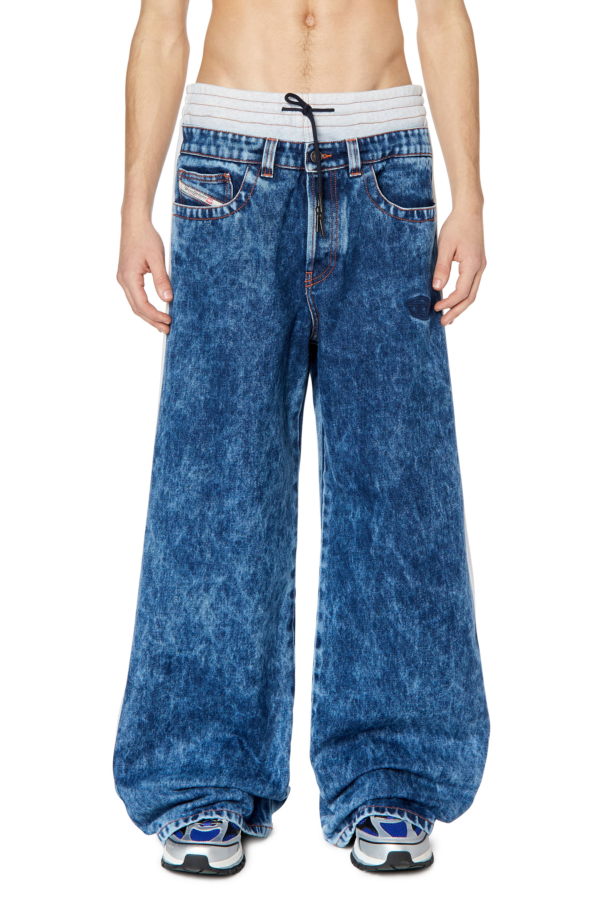 Diesel - D-Seri 0EMAW Straight Jeans, Mittelblau - Image 1
