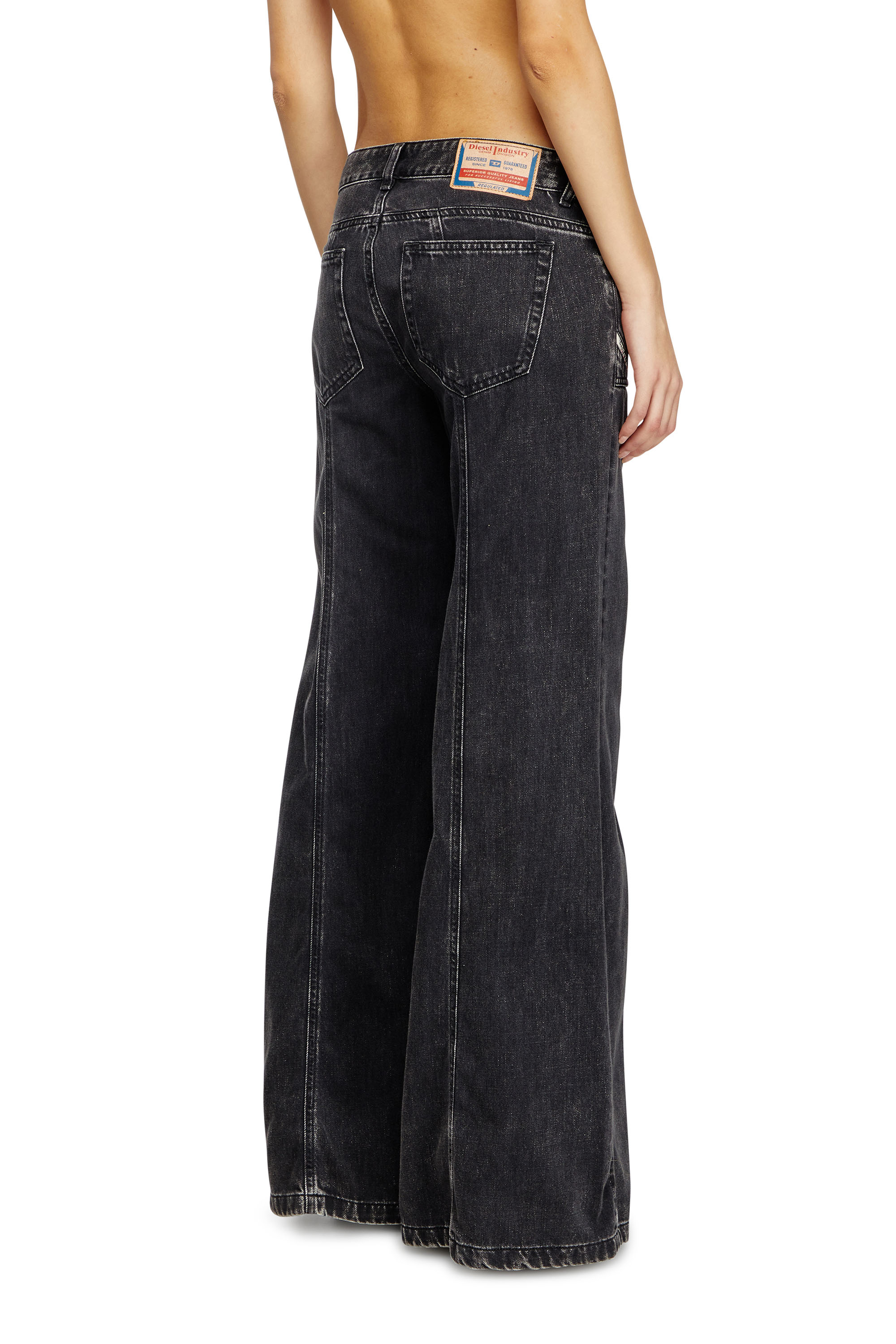 Diesel - Damen Flare Jeans D-Akii 068HN, Schwarz/Dunkelgrau - 3