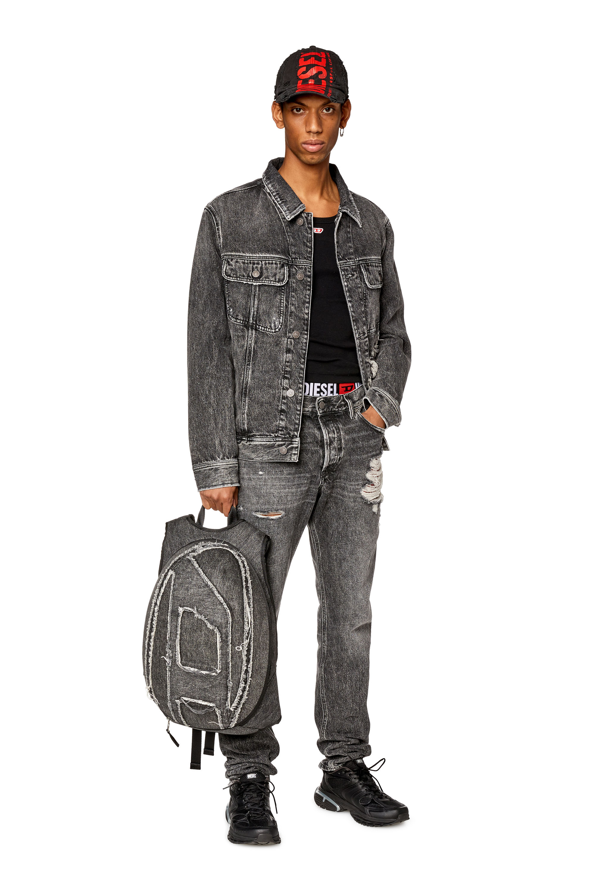 Diesel - Straight Jeans 1995 D-Sark 007S1, Schwarz/Dunkelgrau - Image 4