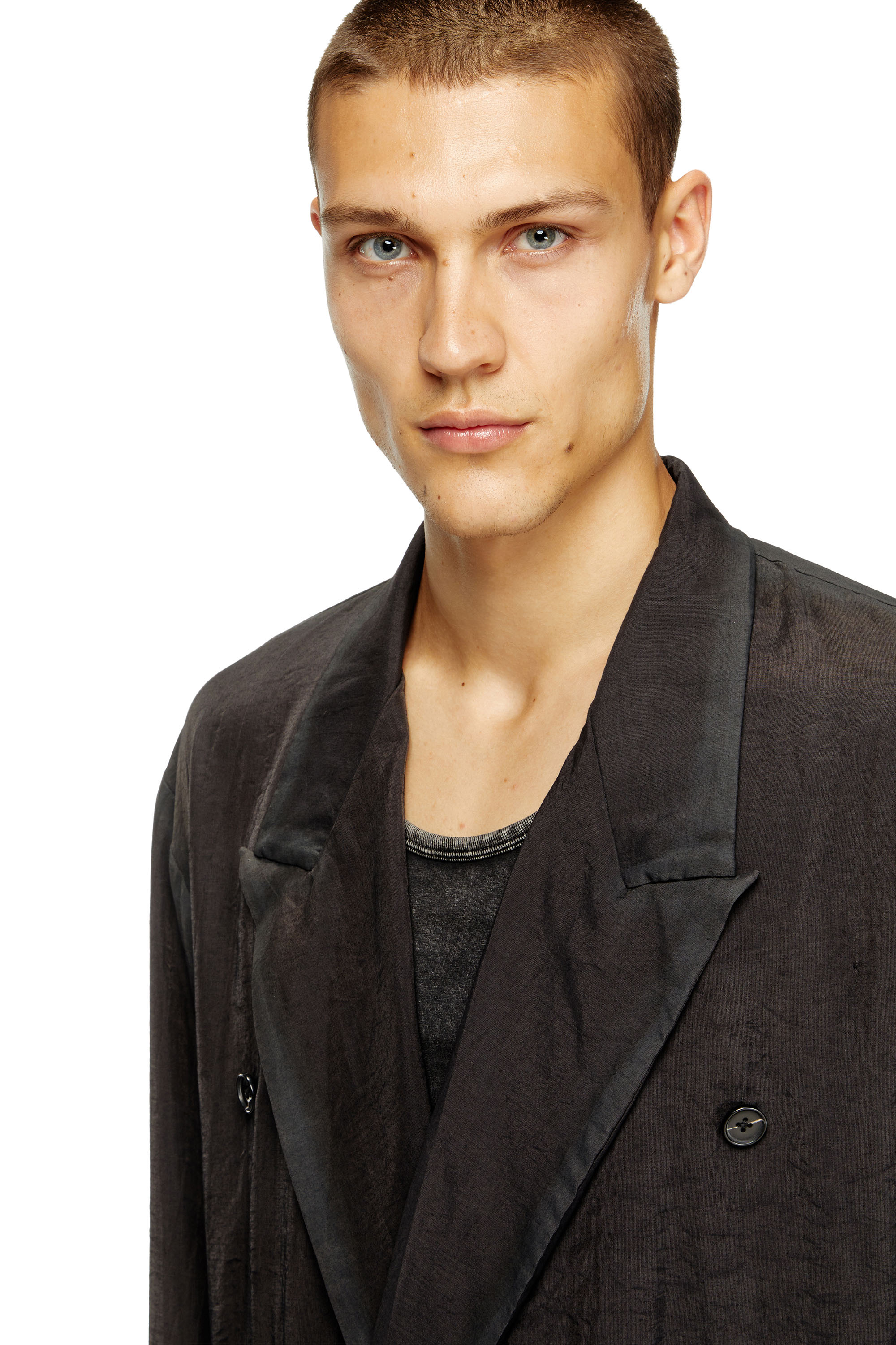 Diesel - J-KEYSERY, Herren Zweireihiger zerknitterter Blazer in Schwarz - 5