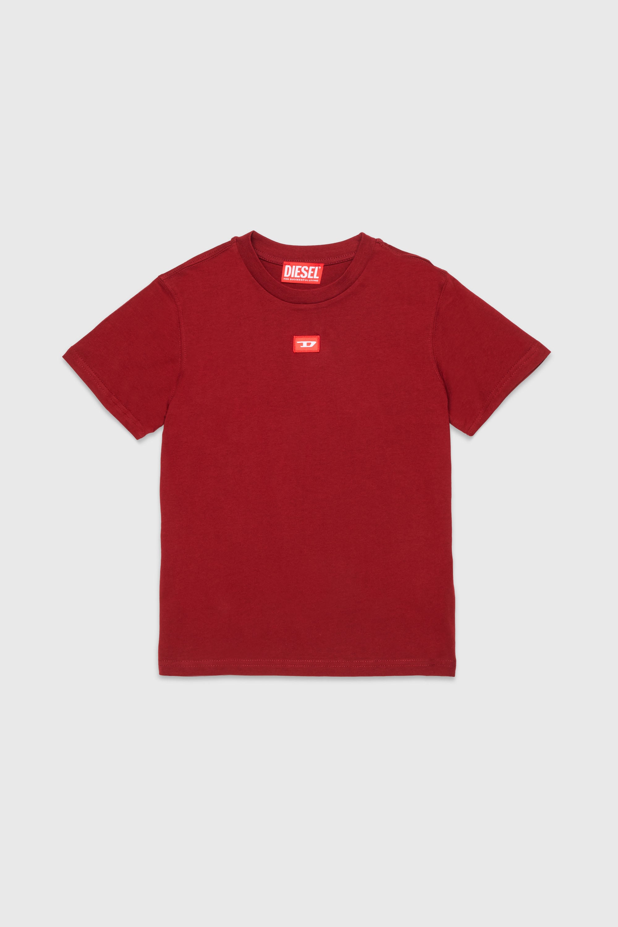 Diesel - TXDIEGO, Herren T-Shirt aus Baumwolle mit Aufn&auml;hern in Rot - 1