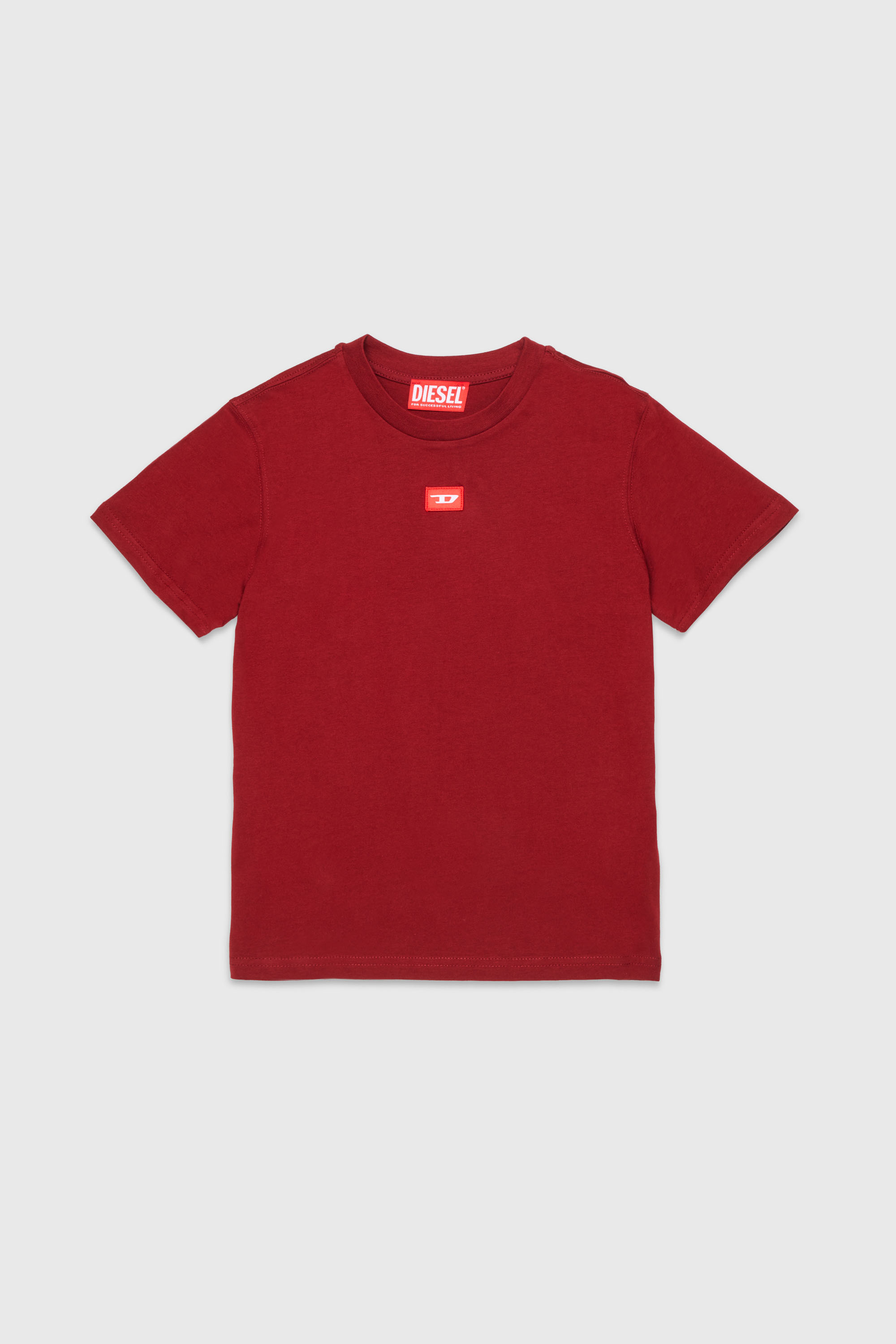Diesel - TXDIEGO, Herren T-Shirt aus Baumwolle mit Aufn&auml;hern in Rot - 1