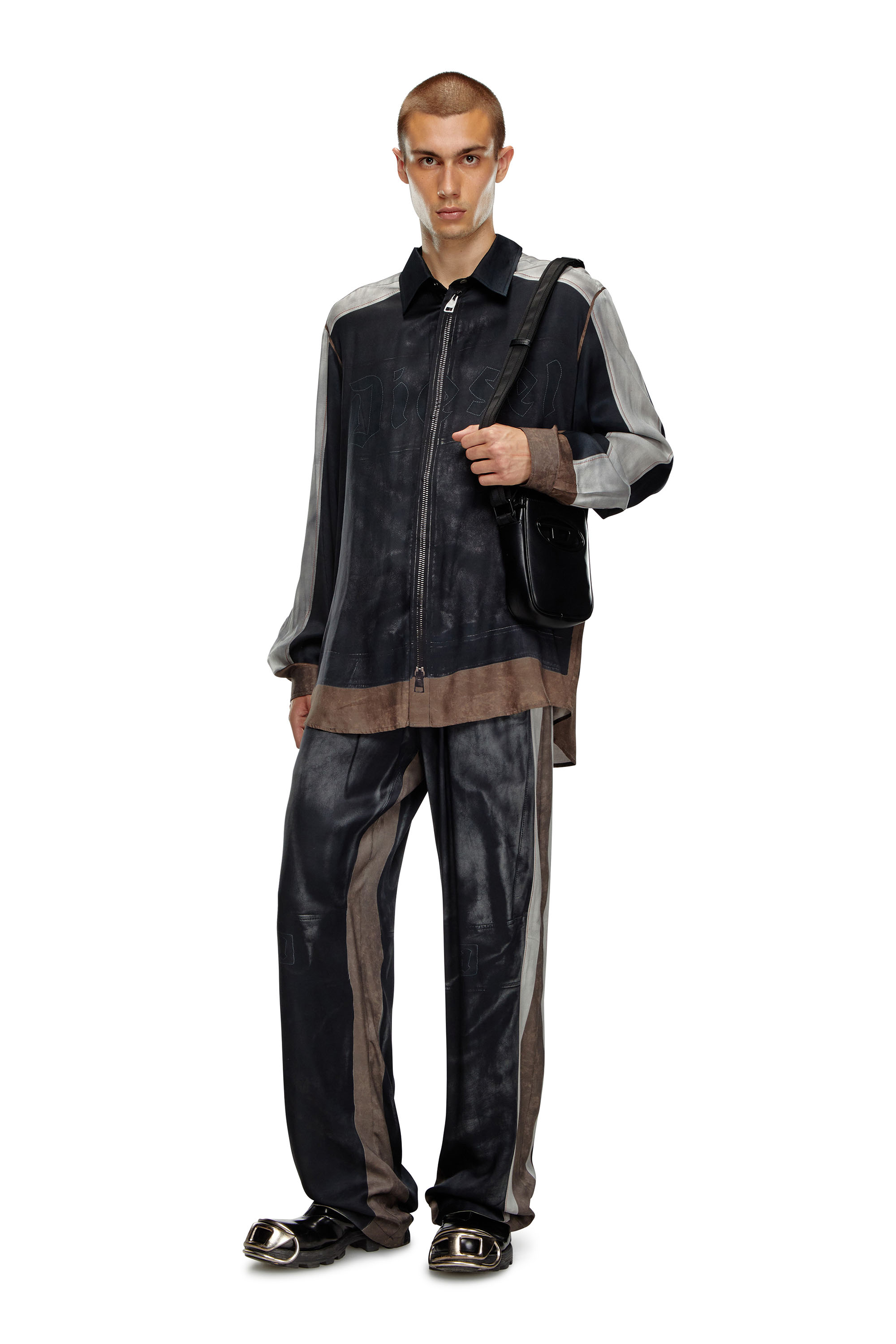 Diesel - HOLI-D CROSSBODY, Herren Holi-D-Crossbody-Tasche aus PU und Neopren in Schwarz - 1