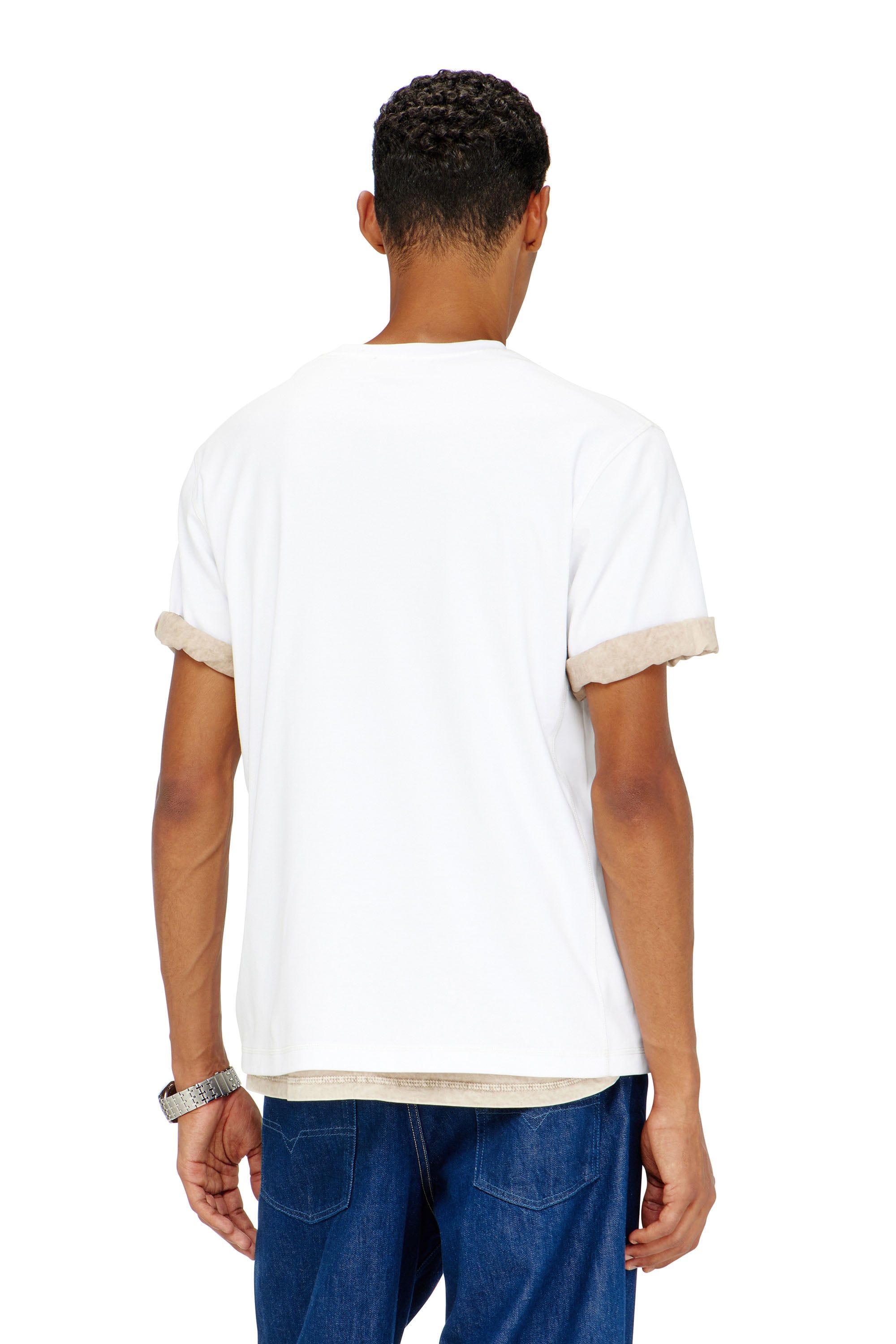 Diesel - T-MADJUST-TR, Herren Regul&auml;res T-Shirt mit Rundhalsausschnitt und ovalem D in Wei&szlig; - 4
