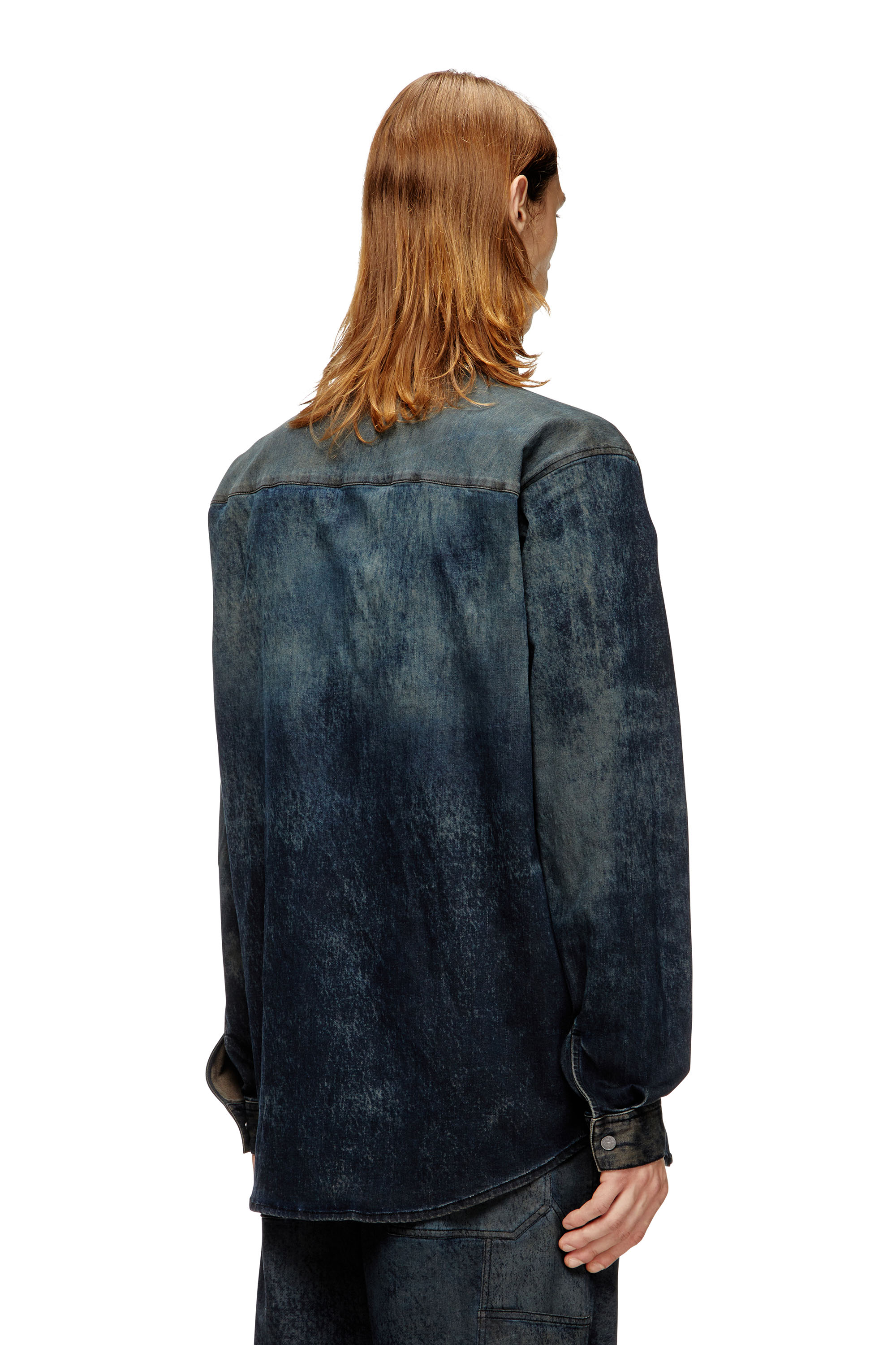 Diesel - S-SIMPLY-EPBS, Herren Hemd aus Baumwollmischung mit Logo in Schwarz - 4