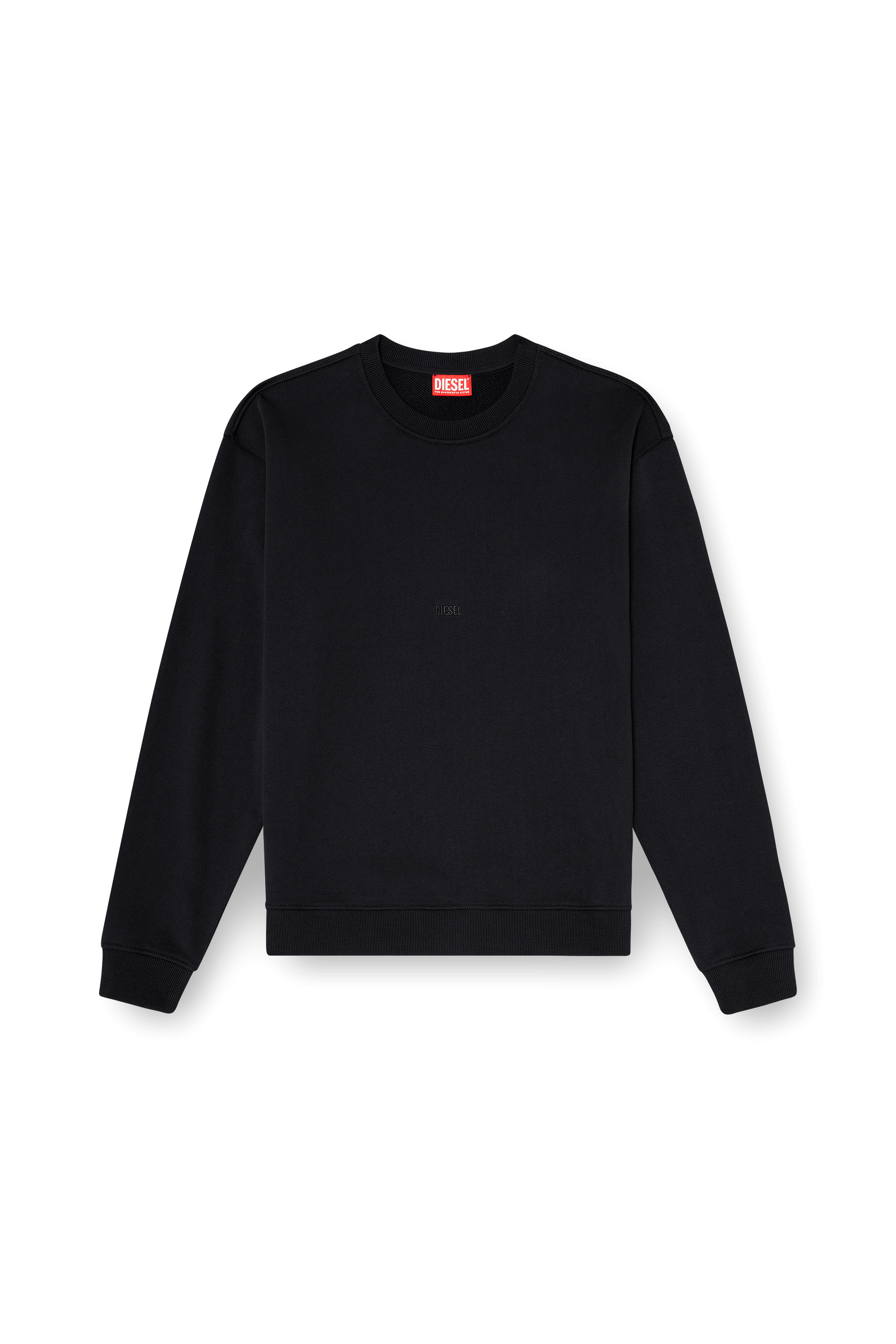 Diesel - S-NORM-AA5, Herren Baumwoll-Sweatshirt mit Mikro-Logo-Stickerei in Schwarz - 3