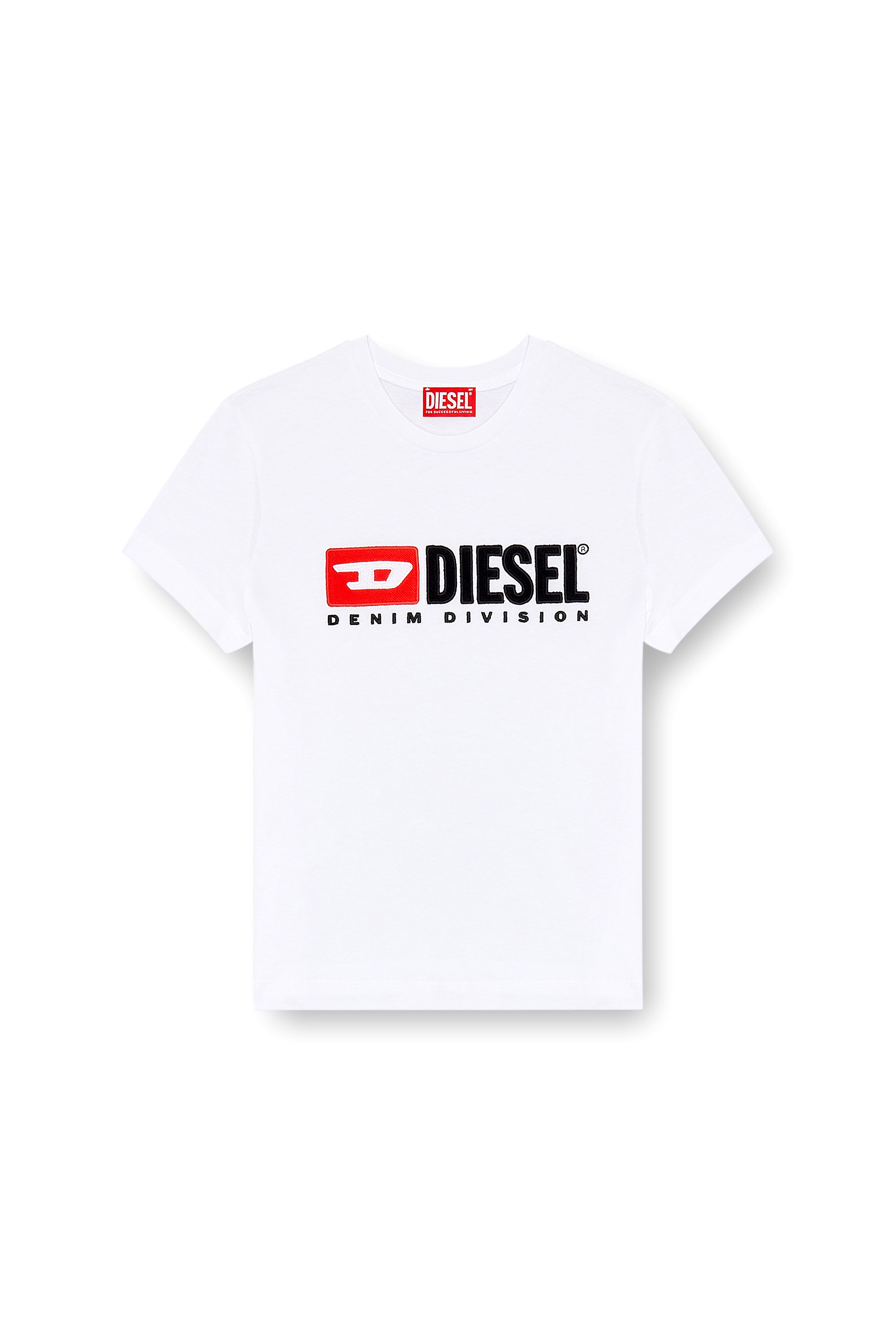 Diesel - T-SLI-DIV, Damen T-Shirt mit Diesel-Patches in Weiß - 3