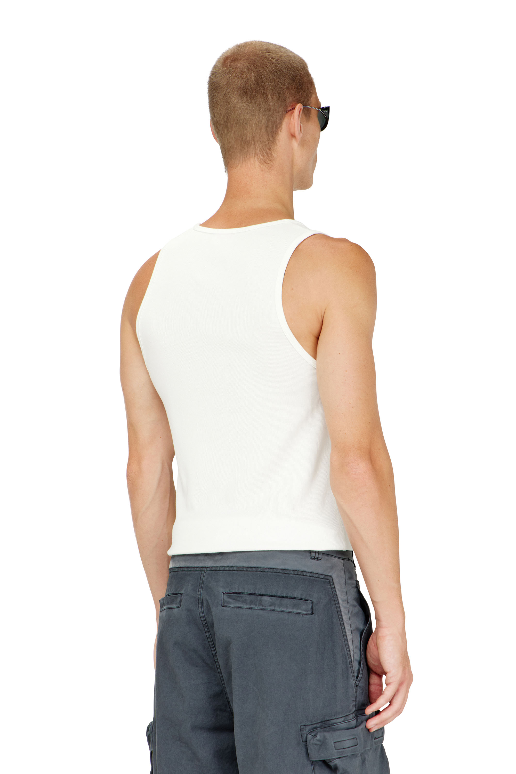 Diesel - T-LIFTY-IOD, Herren Baumwoll-Tanktop mit Logo in Wei&szlig; - 4