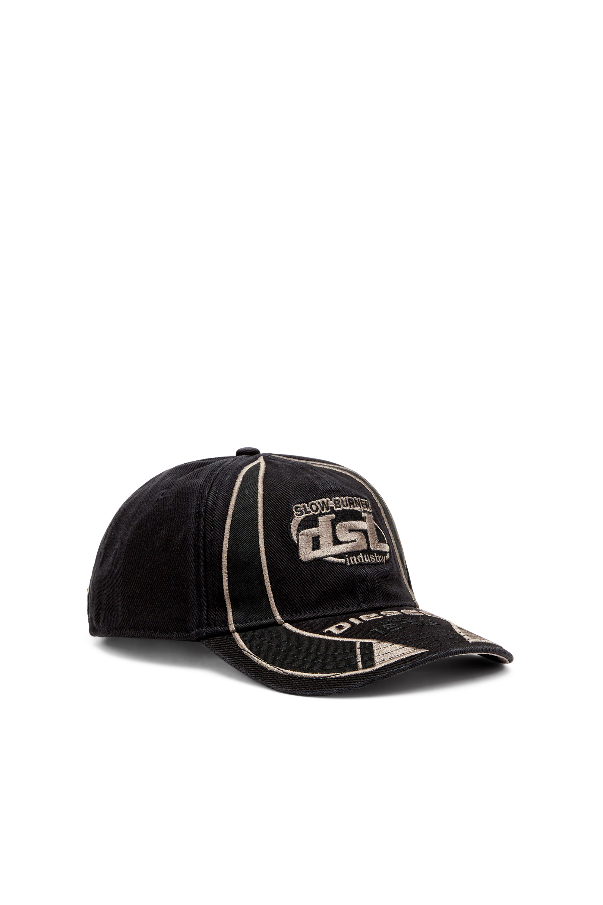 Diesel - C-ARSON, Herren Basecap mit gesticktem Detail in Schwarz/Grau - 1