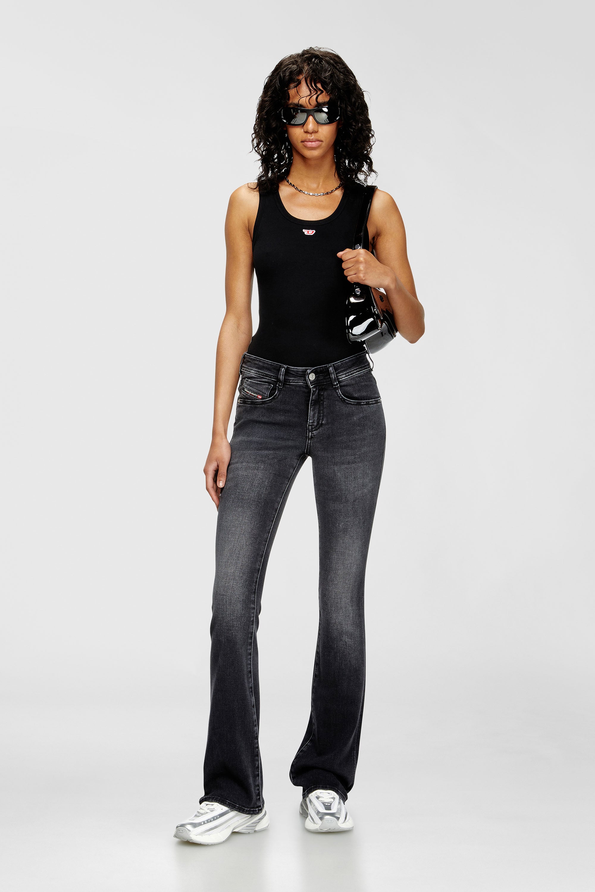 Diesel - Damen Bootcut Jeans 1969 D-Ebbey 0DBDN, Schwarz/Dunkelgrau - 1
