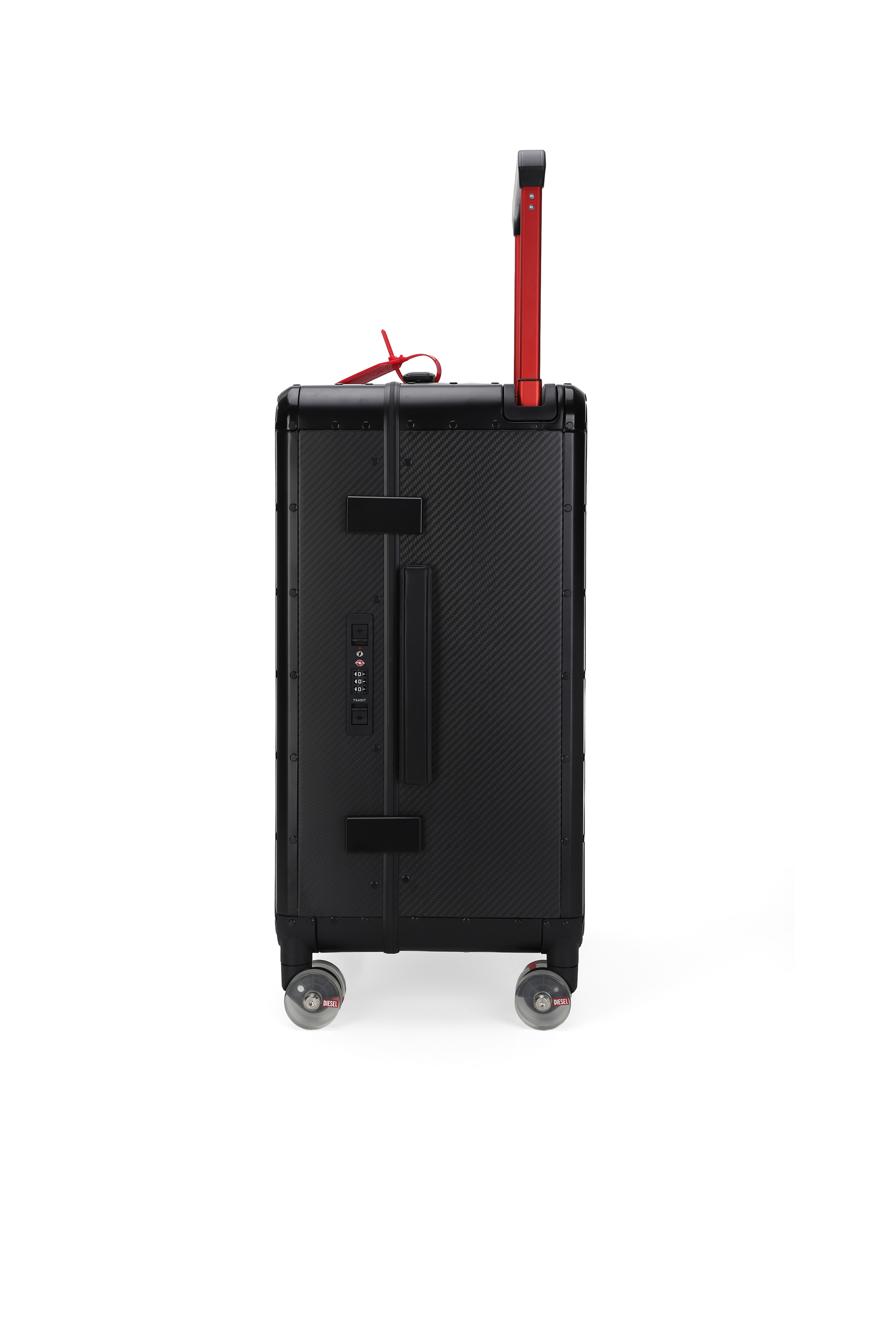 Diesel - DIESEL CARBON FIBER TROLLEY-BLACK- DSL00, Unisex Koffer aus Kohlefaser Gr&ouml;&szlig;e M in Schwarz - 4