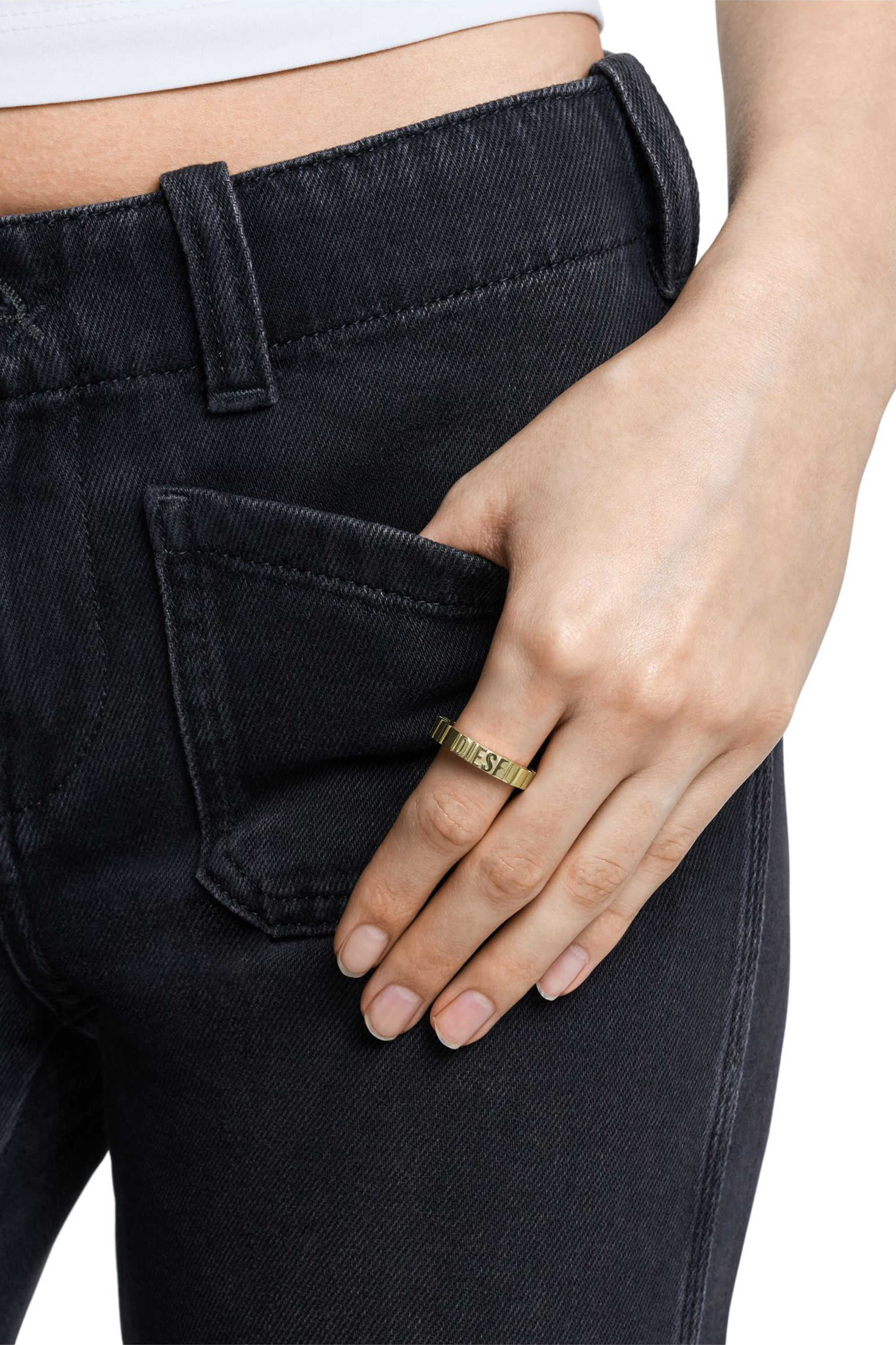 Diesel - DX1613710, Unisex Edelstahlband Ring in Gold - 3