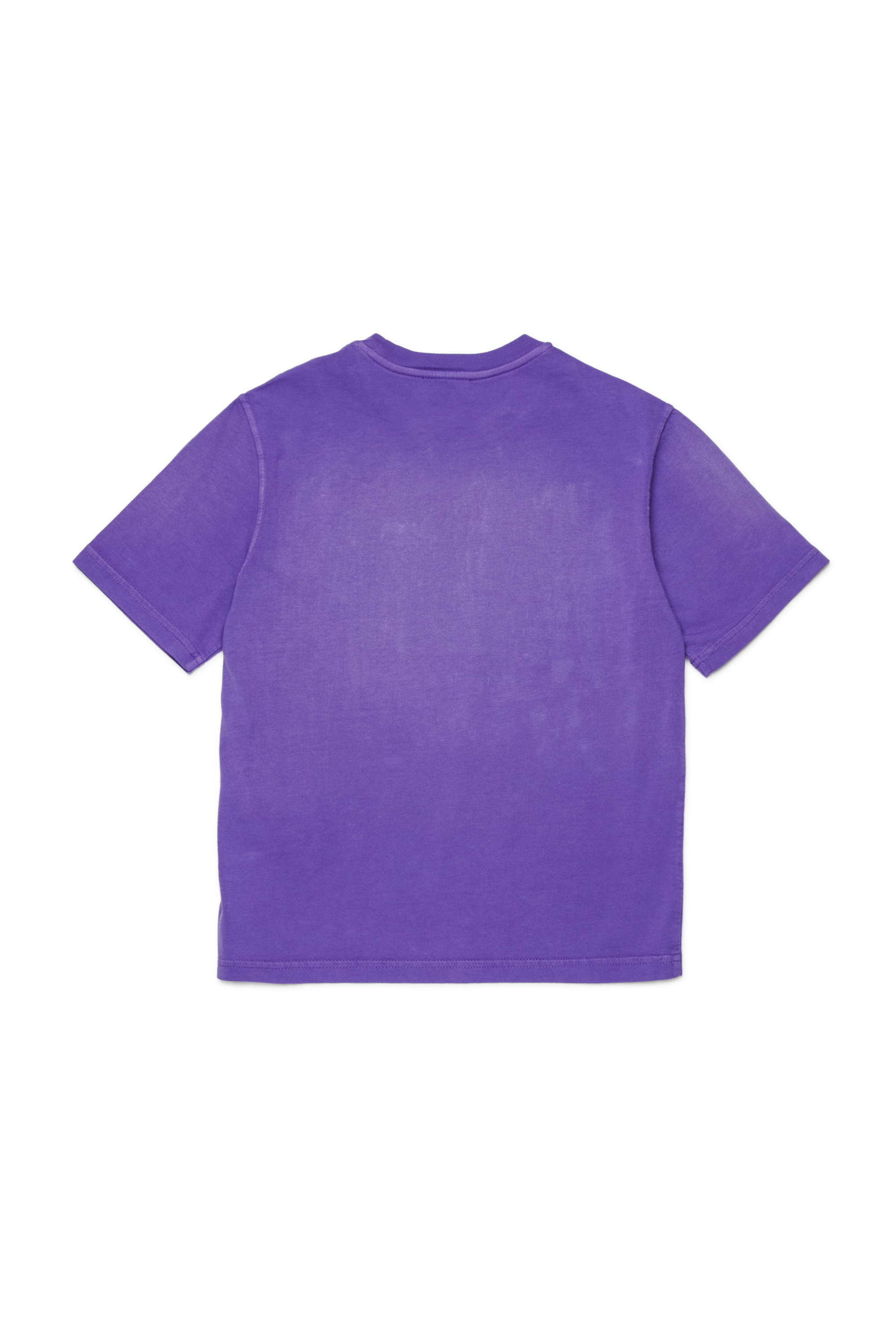 Diesel - TBERS OVER, Herren Baumwoll-T-Shirt mit aufgerautem Diesel-Grafikdruck in Violett - 2