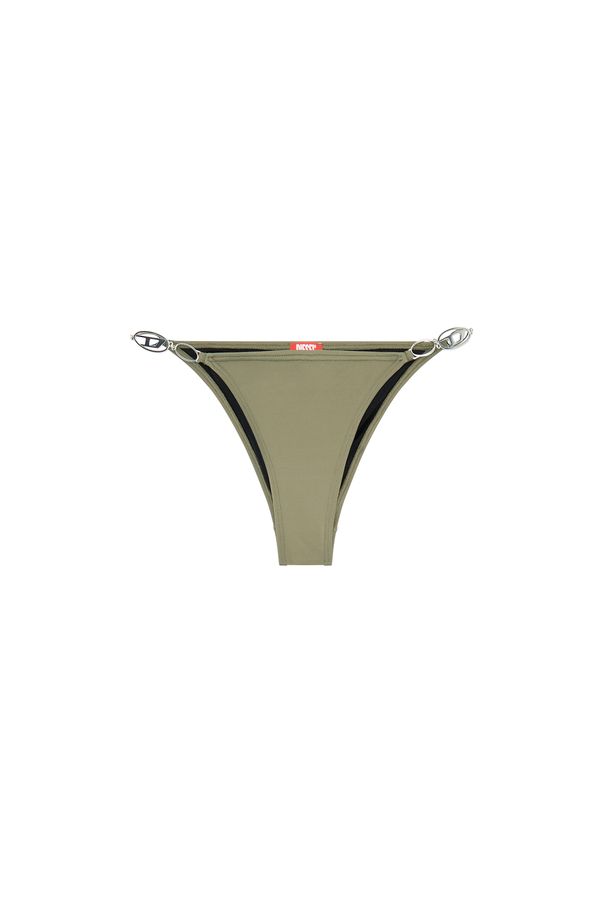 Diesel - BFPN-IRINA, Damen Bikini-Hose mit Oval D-Plaketten in Grün - Image 4