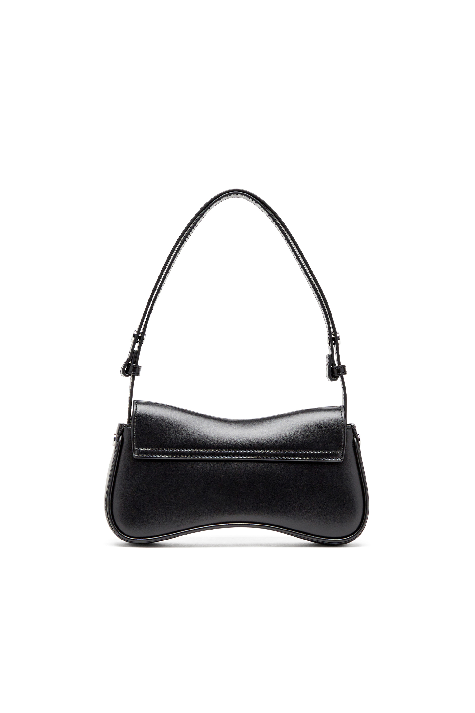 Diesel - PLAY CLUTCH, Damen Play-Schultertasche aus semiglänzendem Leder in Schwarz - 3