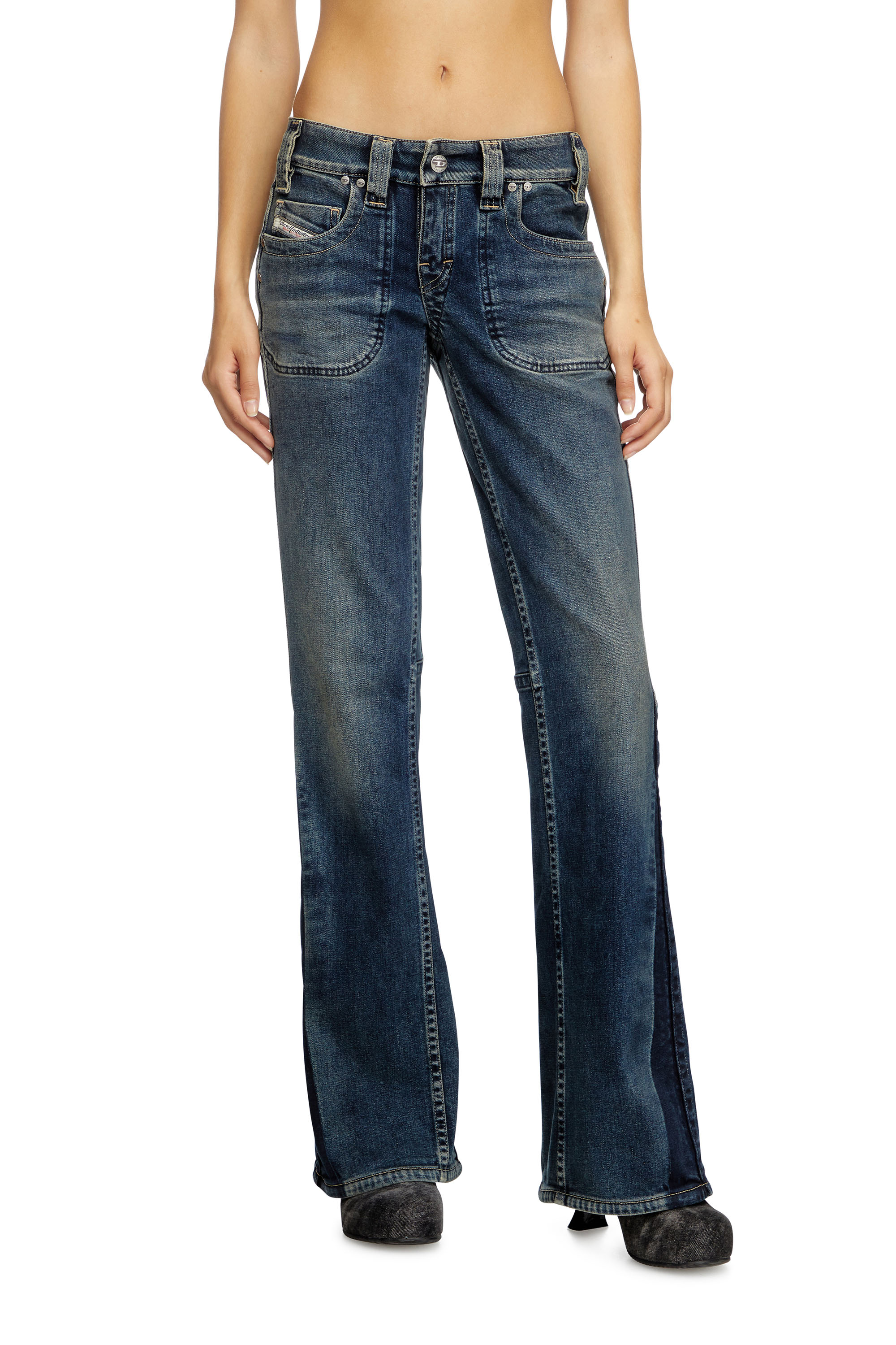 Diesel - Damen Bootcut Jeans D-Resh 09J06, Mittelblau - 1