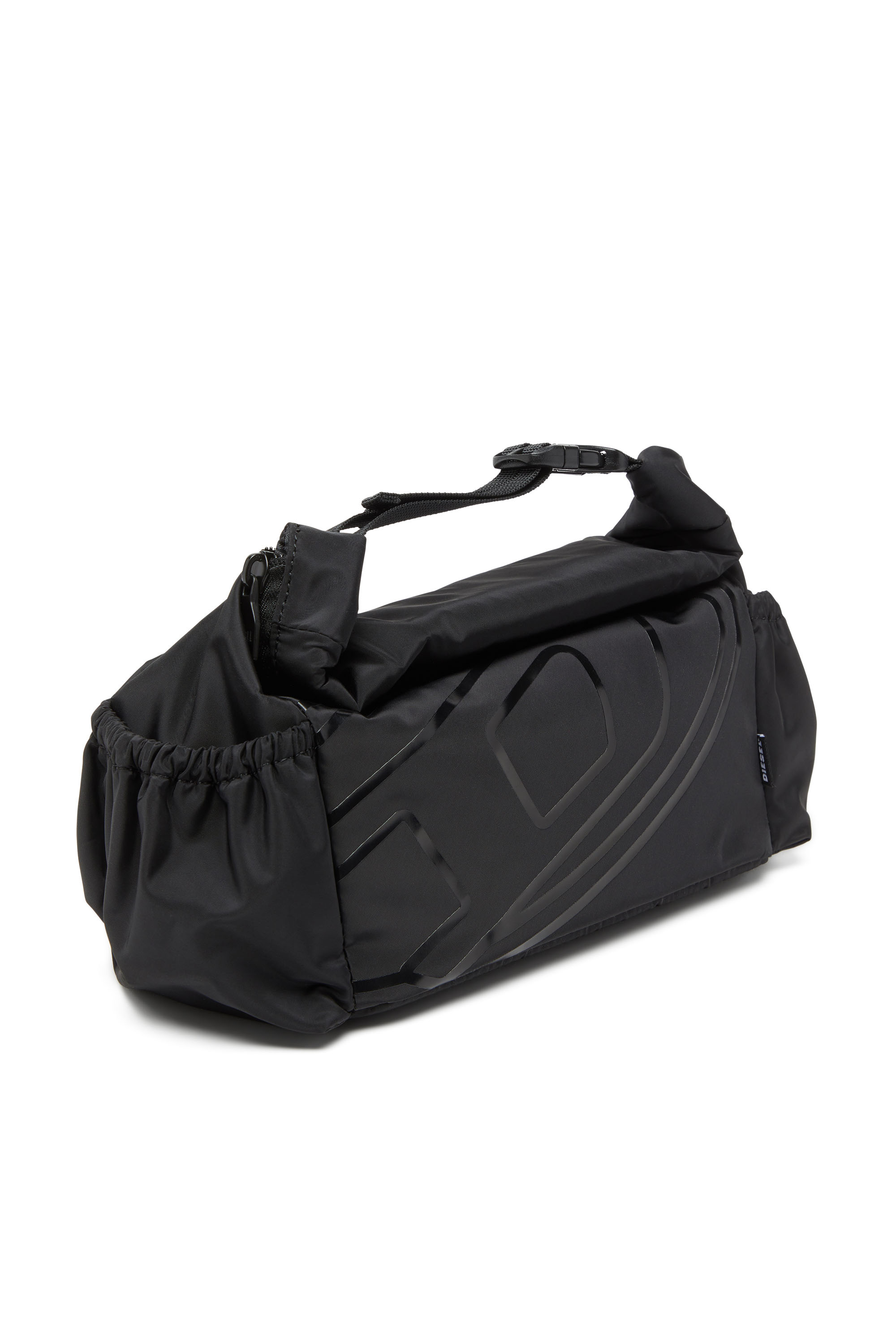 Diesel - DRAPE WASH BAG X, Unisex Wash Bag aus Nylon mit Oval D-Print in Schwarz - 5