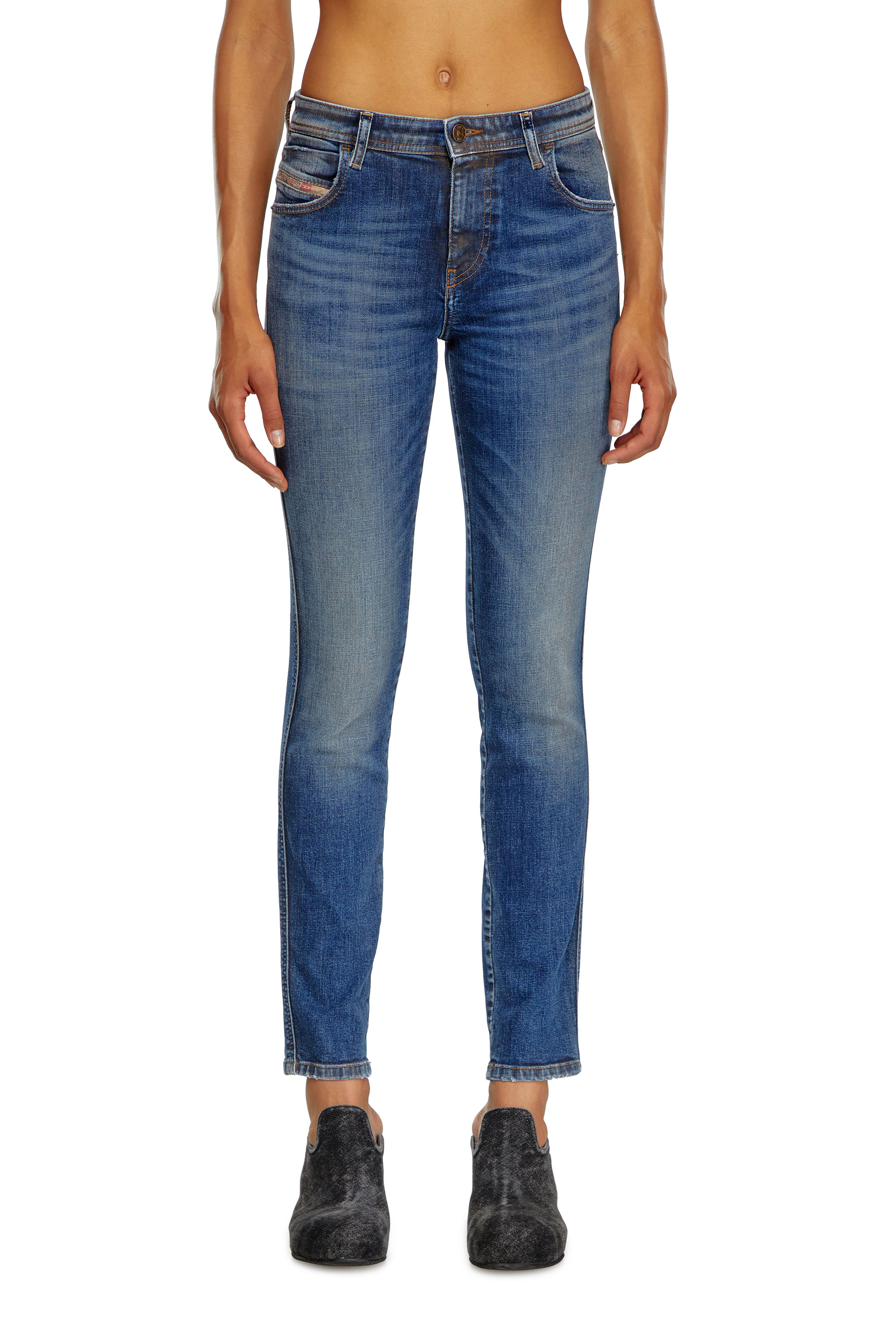 Diesel - Woman Skinny Jeans 2015 Babhila 09J32, Dark Blue - Image 2