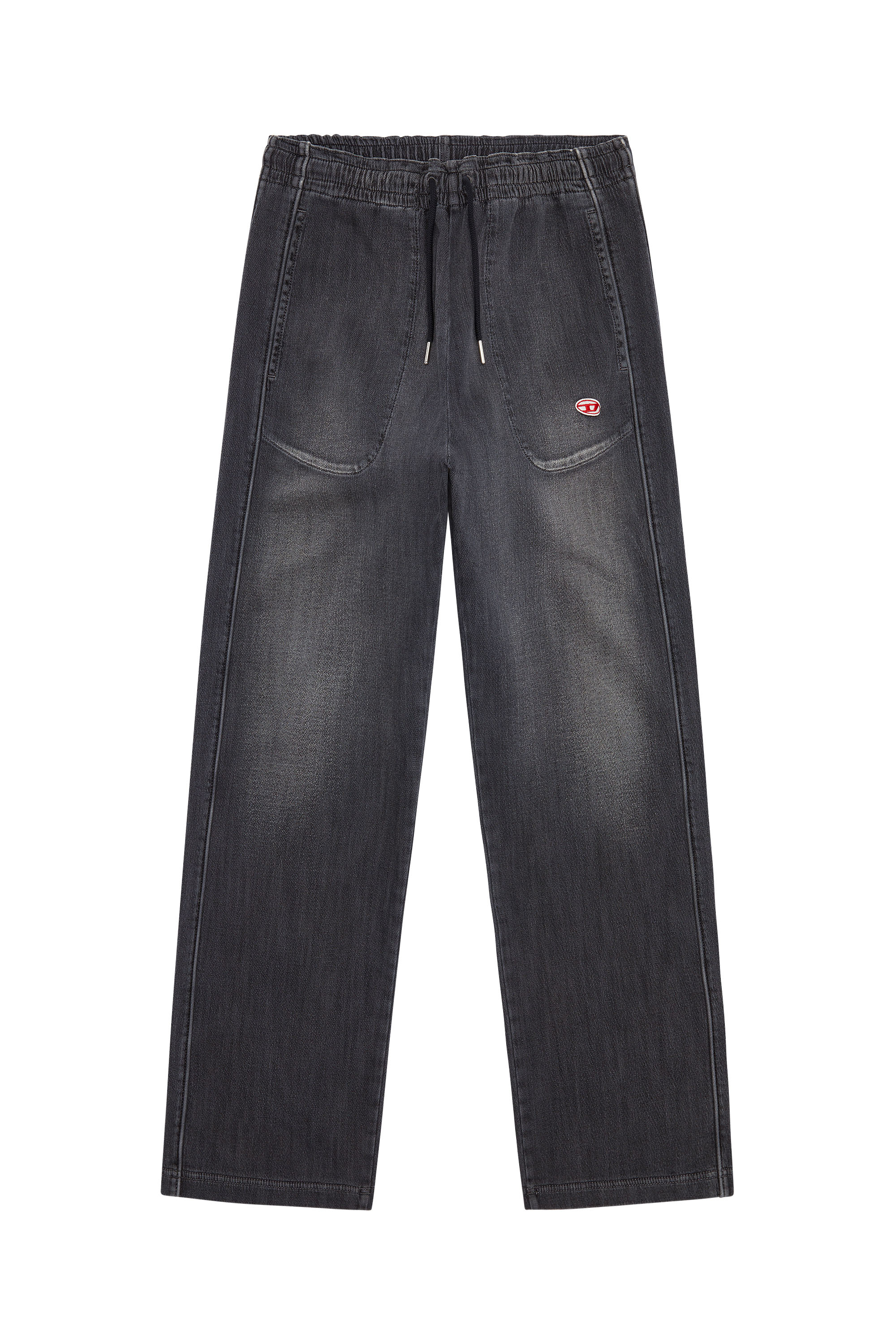 Diesel - Straight D-Martians Track Denim 09E30, Schwarz/Dunkelgrau - Image 6