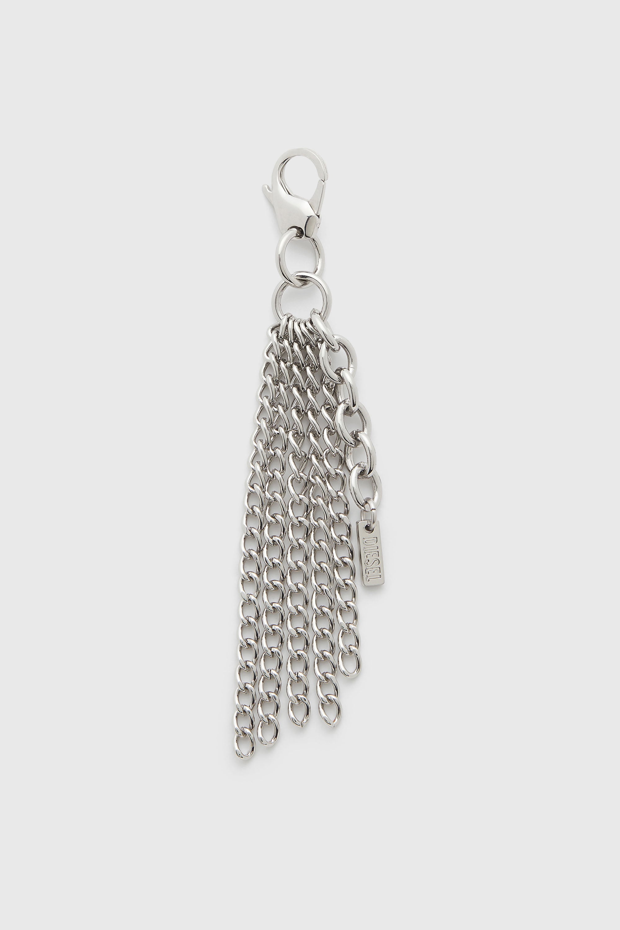 Diesel - CHARM-MULTI CHAIN, Damen Metallschl&uuml;sselanh&auml;nger mit Kettenfransen in Silber - 1