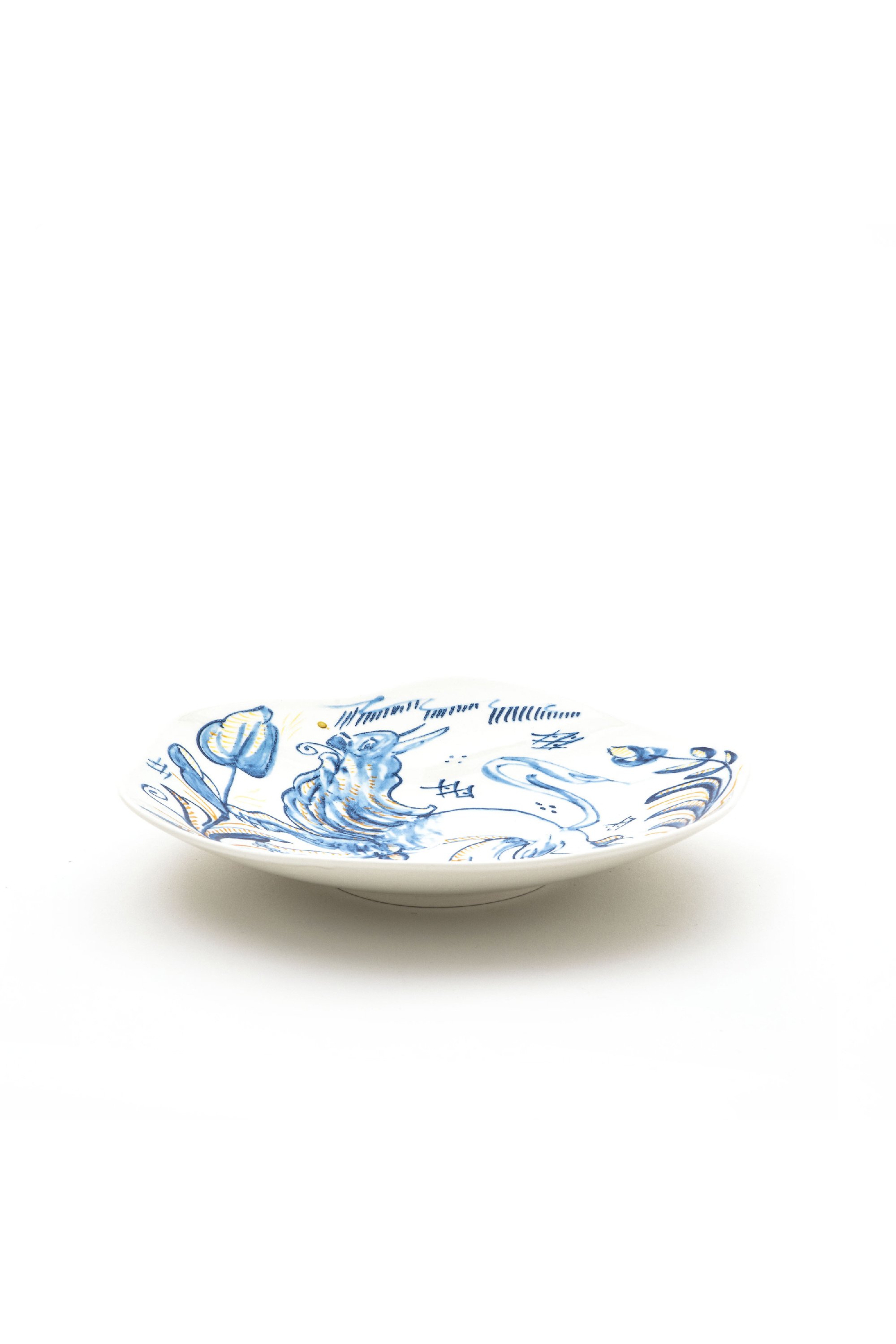 Diesel - 11225 SOUP PLATE IN PORCELAIN "CLASSIC O, Weiss/Blau - Image 3