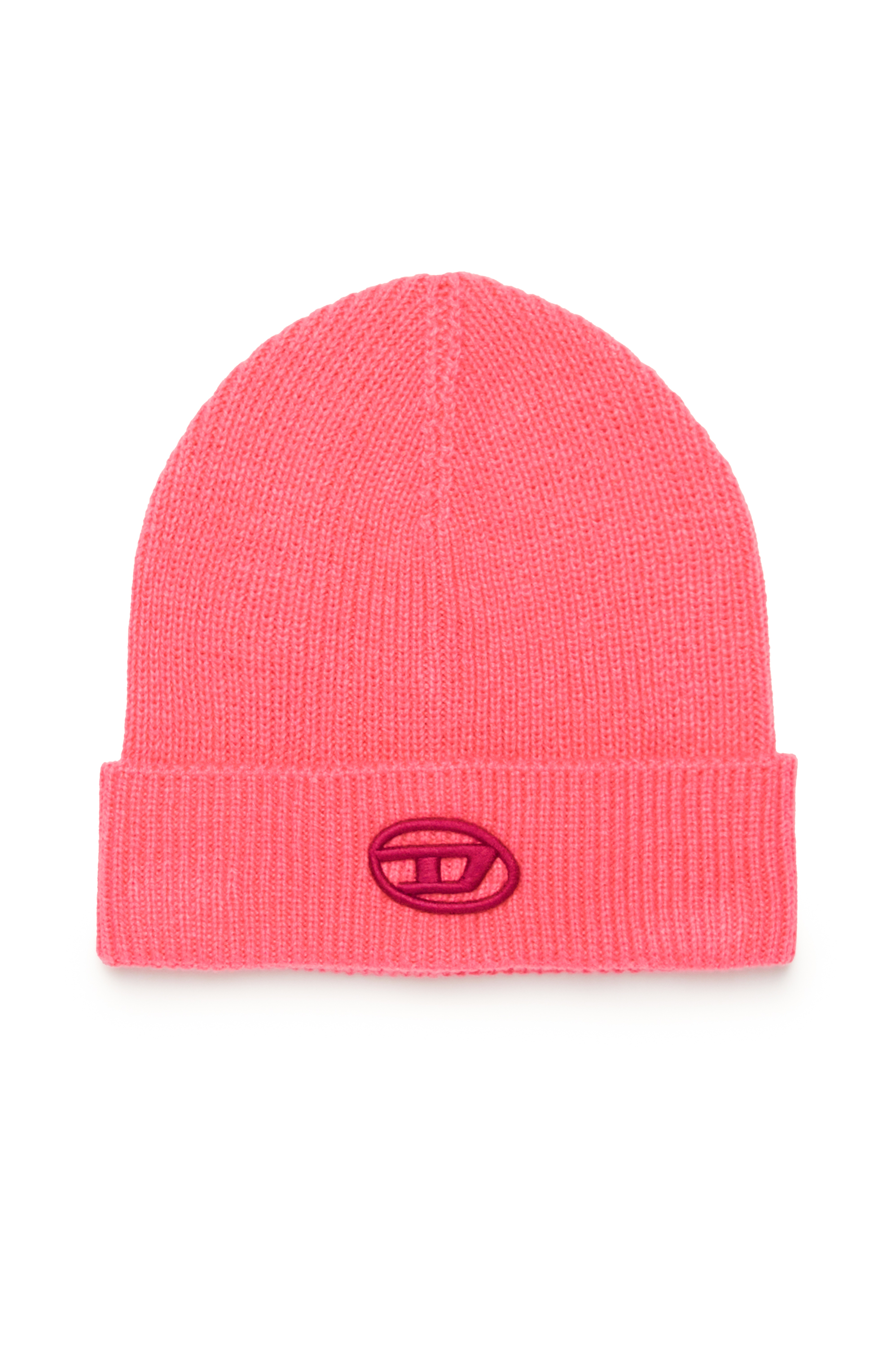 Diesel - FCODERFULLYTX, Unisex Beanie mit Logo-Stickerei in Rosa - 2