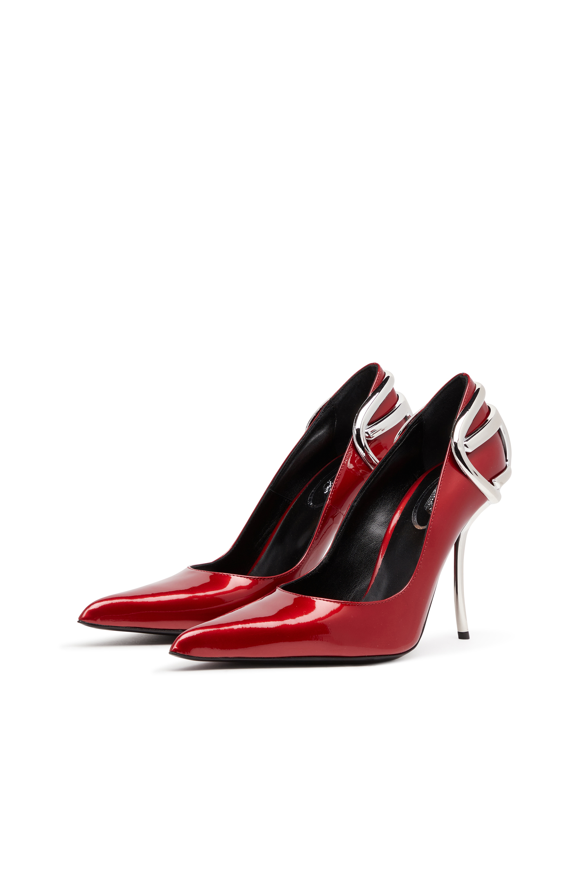 Diesel - D-TEN&HALF P, Damen D-Ten&Half-Pumps aus Lackleder mit Oval D-Absatz in Rot - 9