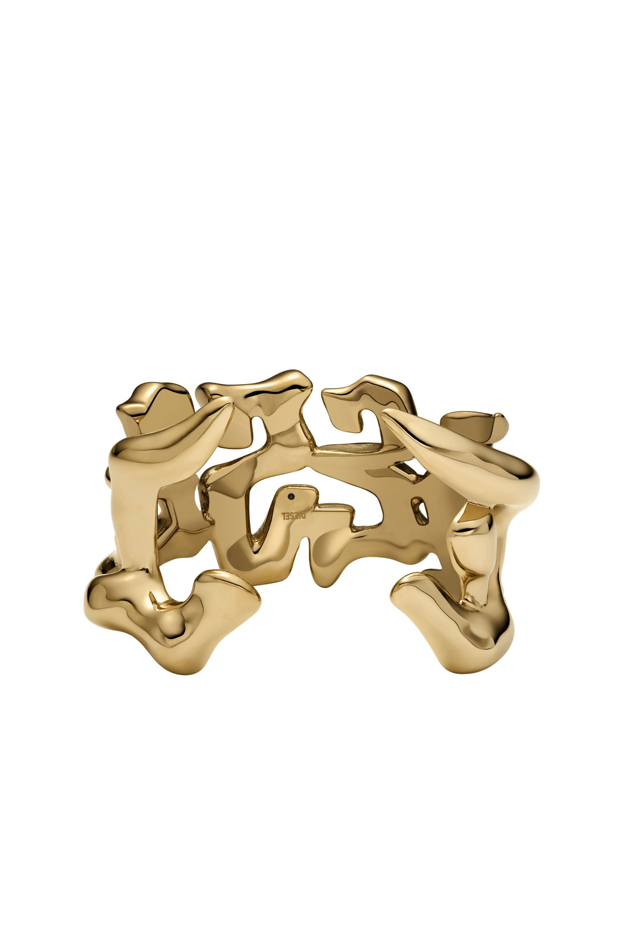 Diesel - DX1660710 JEWELLERY, Unisex Edelstahl-Manschettenarmband in Gold - 2