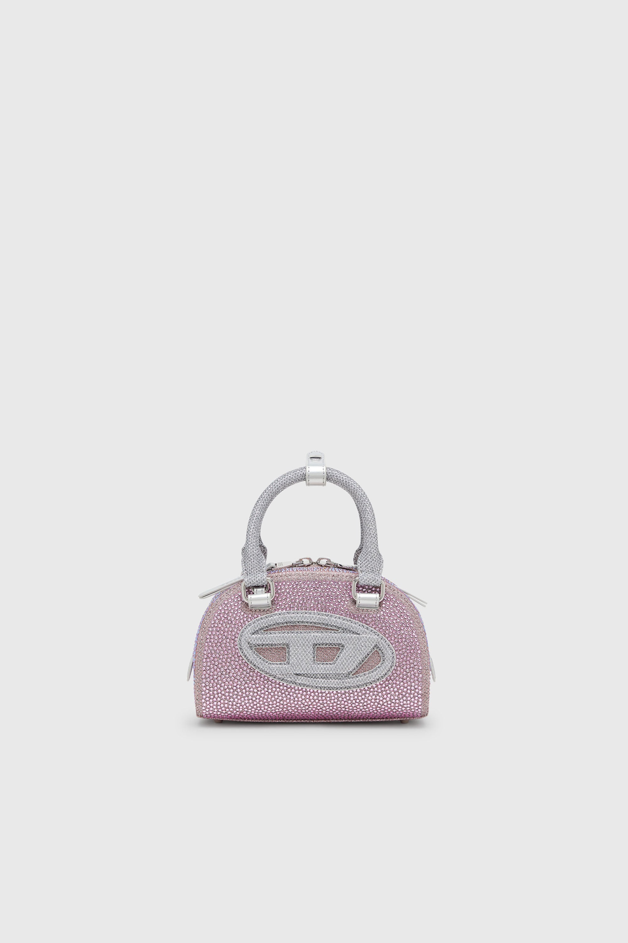 Diesel - 1DR DOME CROSSBODY, Damen 1DR Dome - Kleine-Crossbody-Bag aus Crystal Lurex in Rosa - 1
