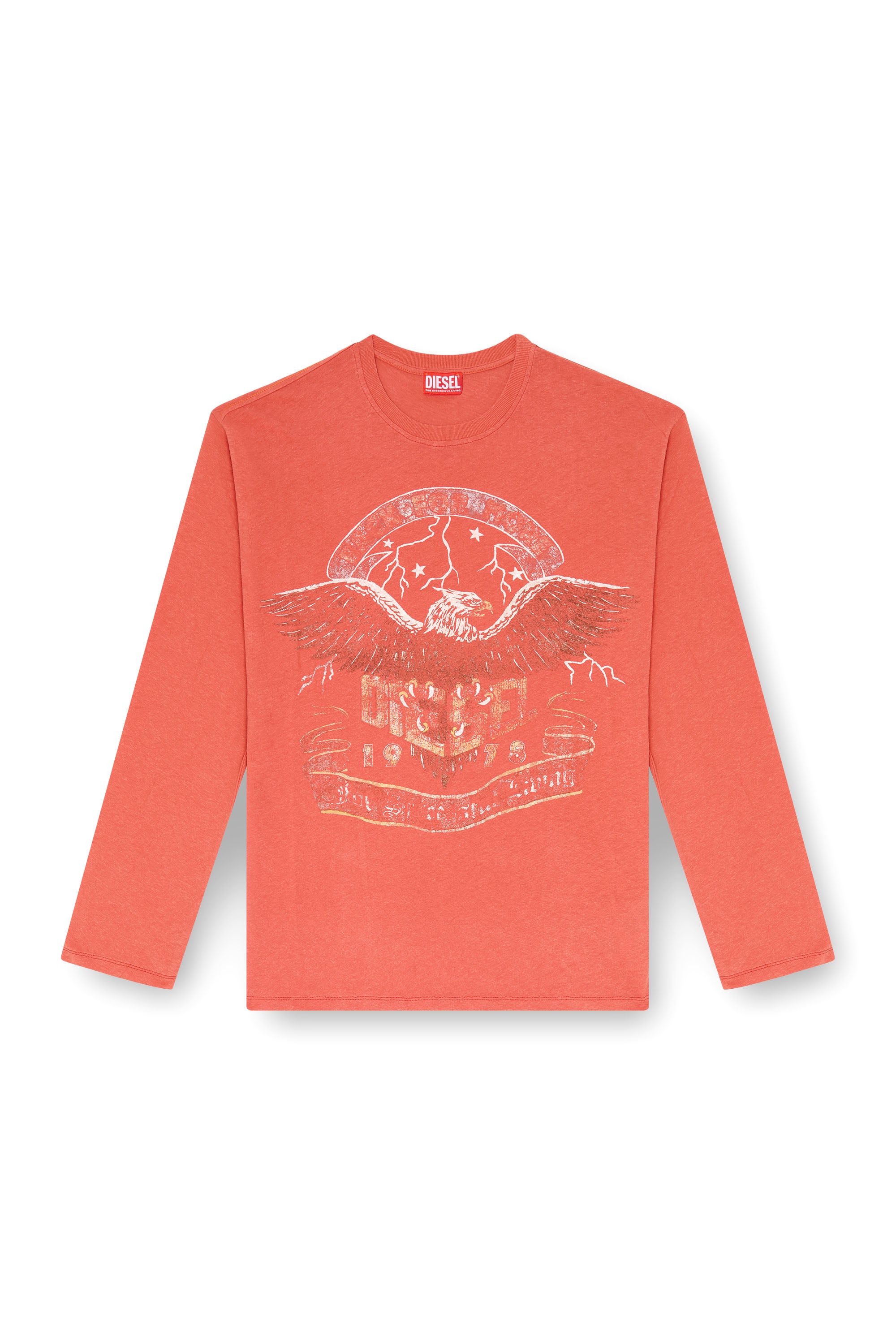 Diesel - T-GERI-LS, Herren Langarmshirt mit Konzertgrafik in Rot - 4