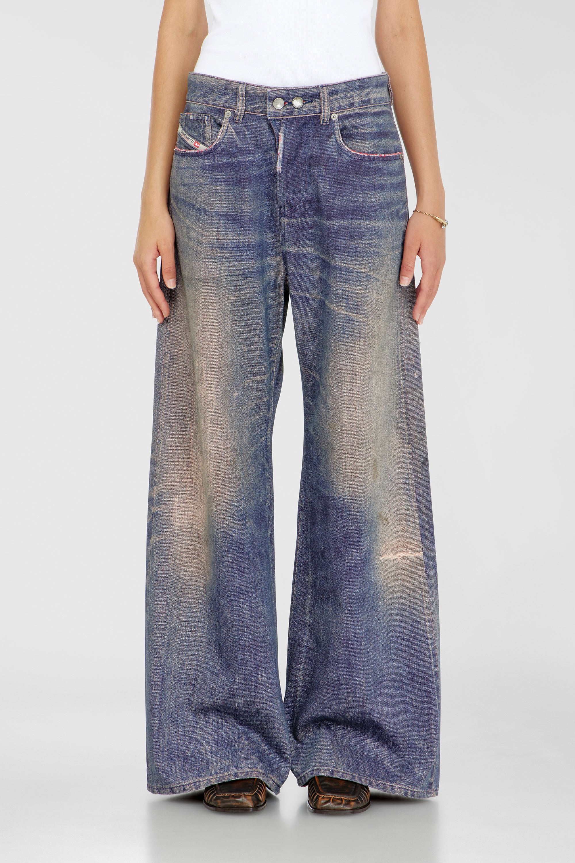 Diesel - Damen Relaxed Jeans 1996 D-Sire 09P95, Dunkelblau - 2
