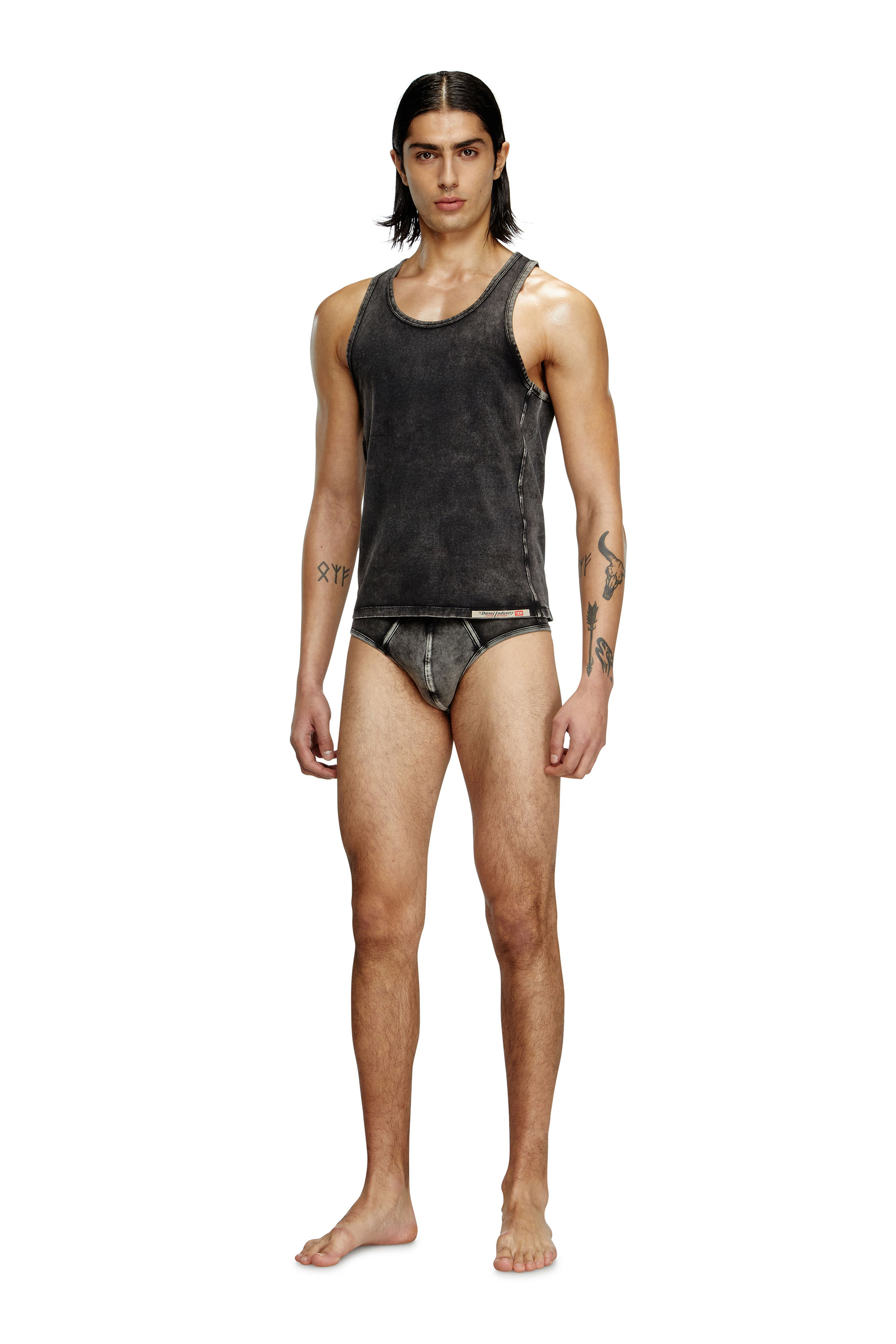 Diesel - WALTY-DNM, Herren Tanktop mit Denim-Effekt in Schwarz - 2