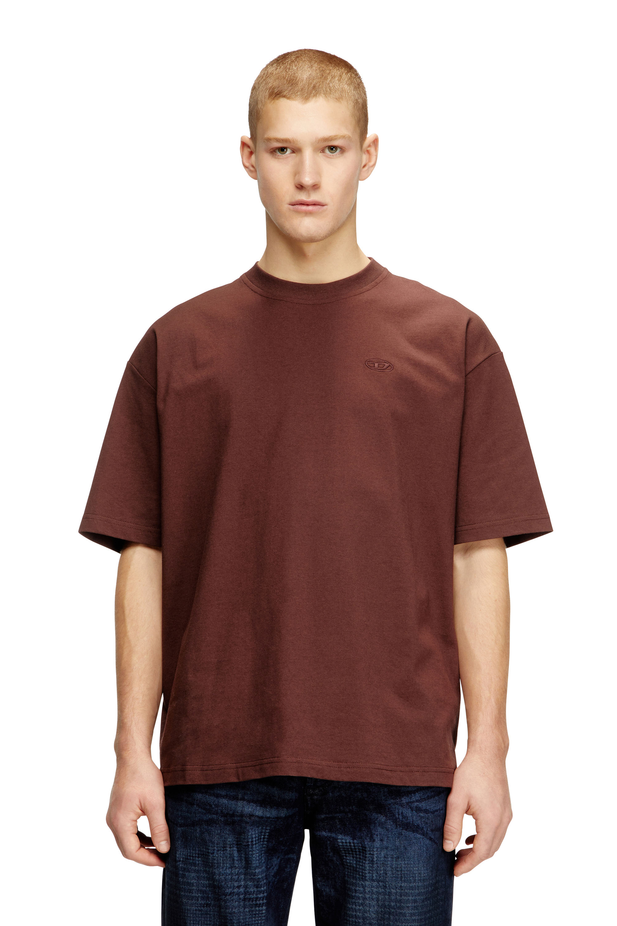 Diesel - T-BOGGY-MEGOVAL-D, Herren T-Shirt mit großer Oval D-Stickerei in null - 1