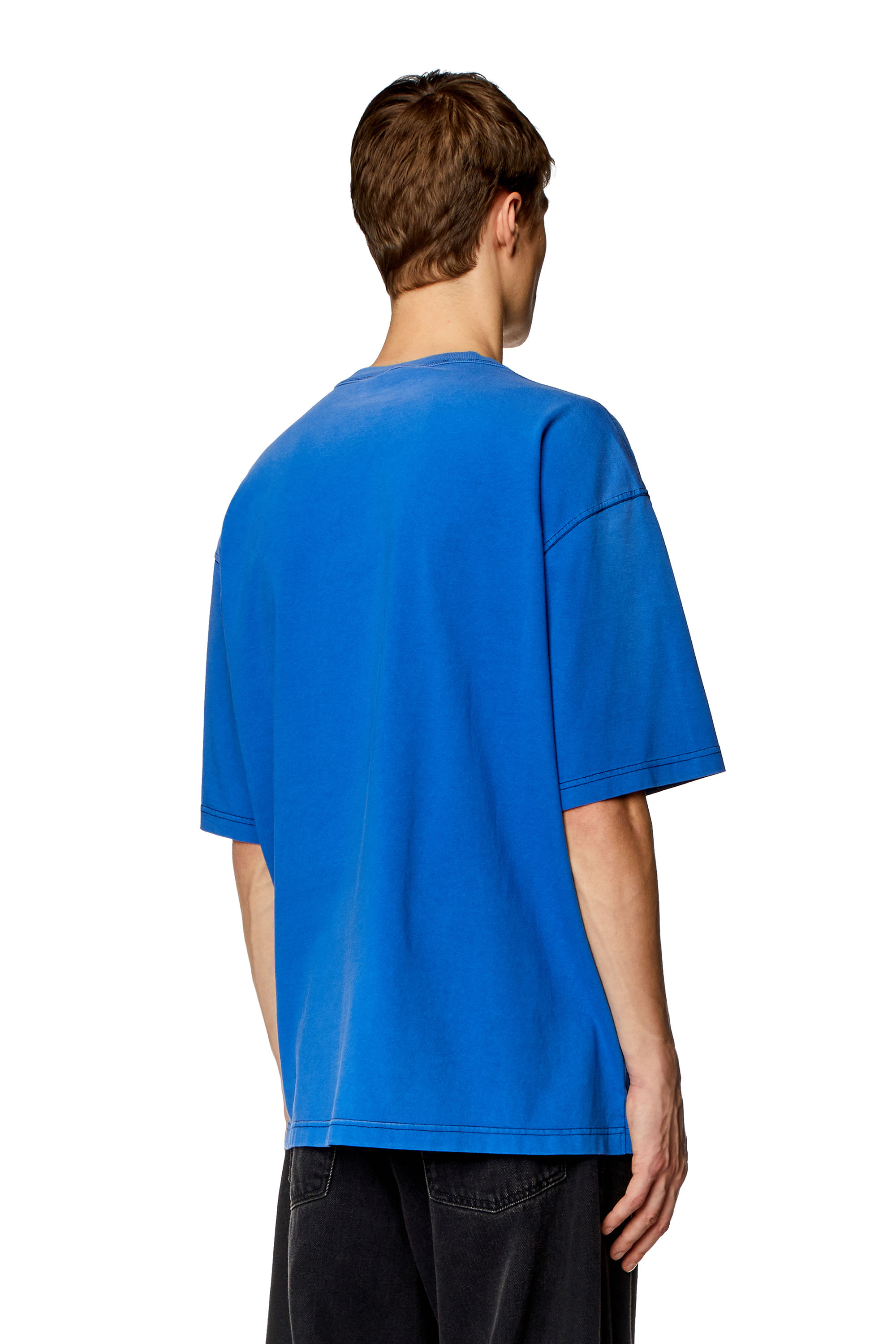Diesel - T-WASH-N, Man Oversized T-shirt with Diesel Lies logo in Blue - Image 4