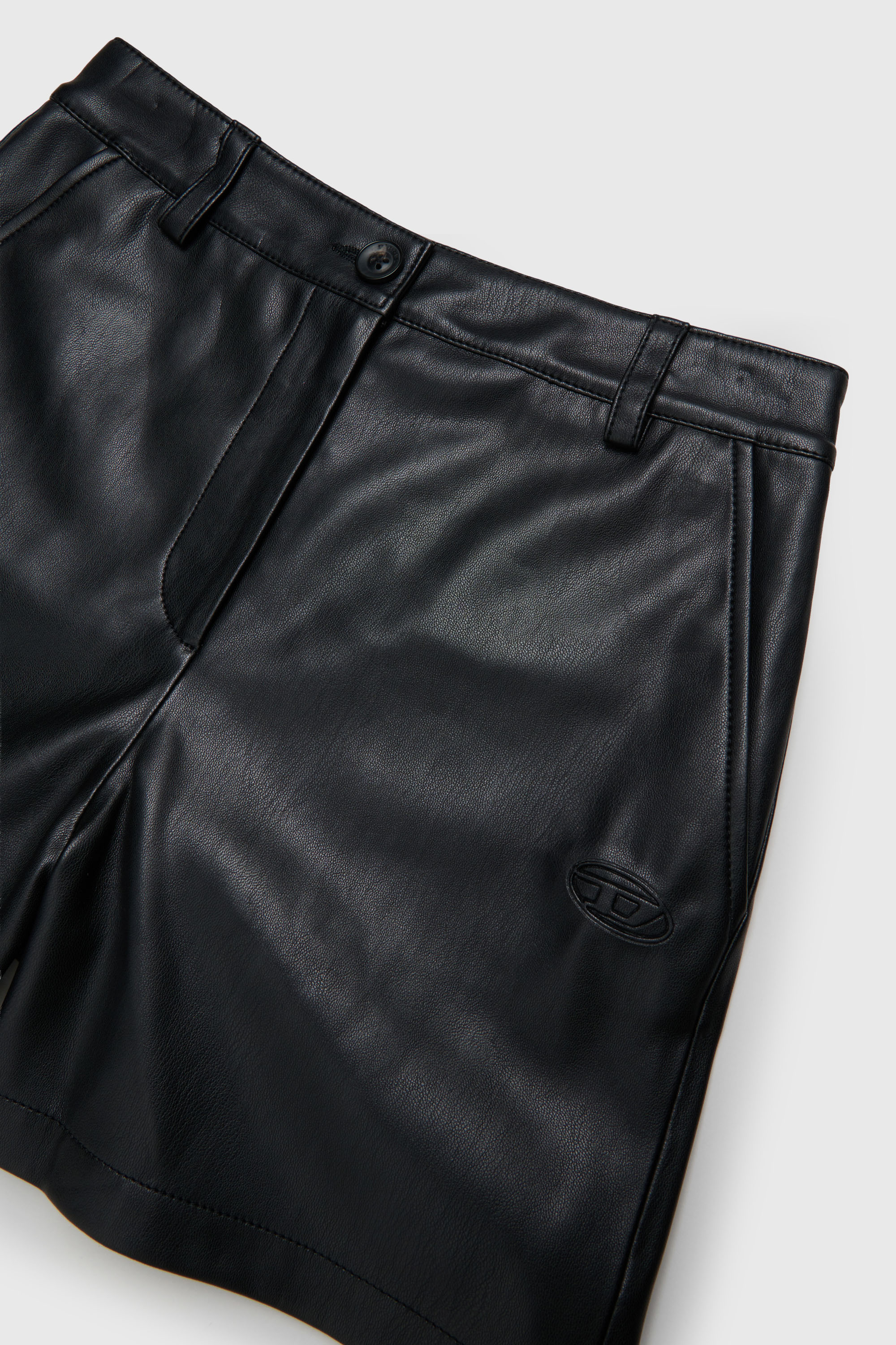 Diesel - PJENNY, Damen Shorts aus beschichtetem Gewebe in Schwarz - 3