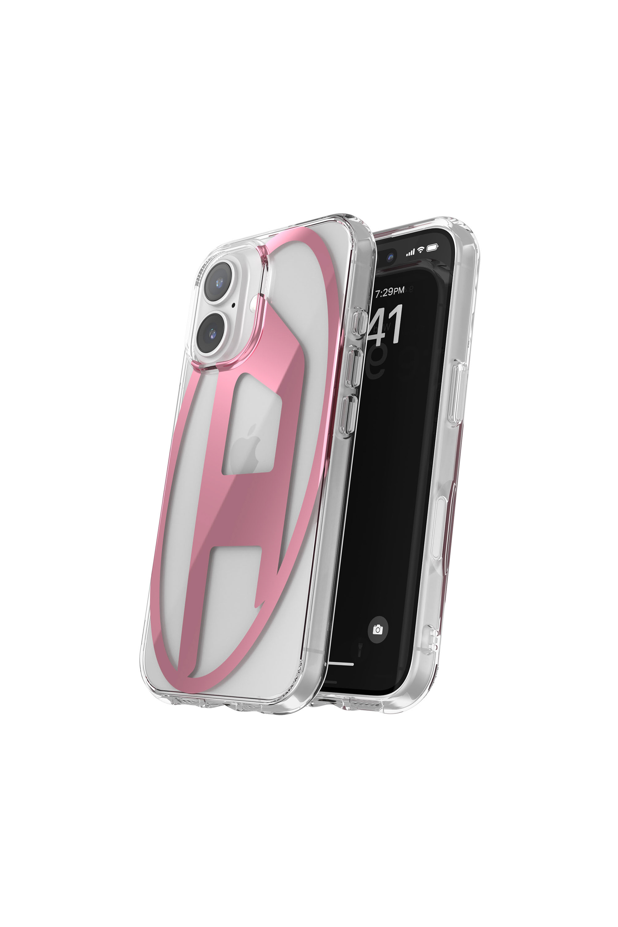 Diesel - 60143 AOP CASE, Unisex Oval D Mirror Case for iP 16 in Rosa - 2