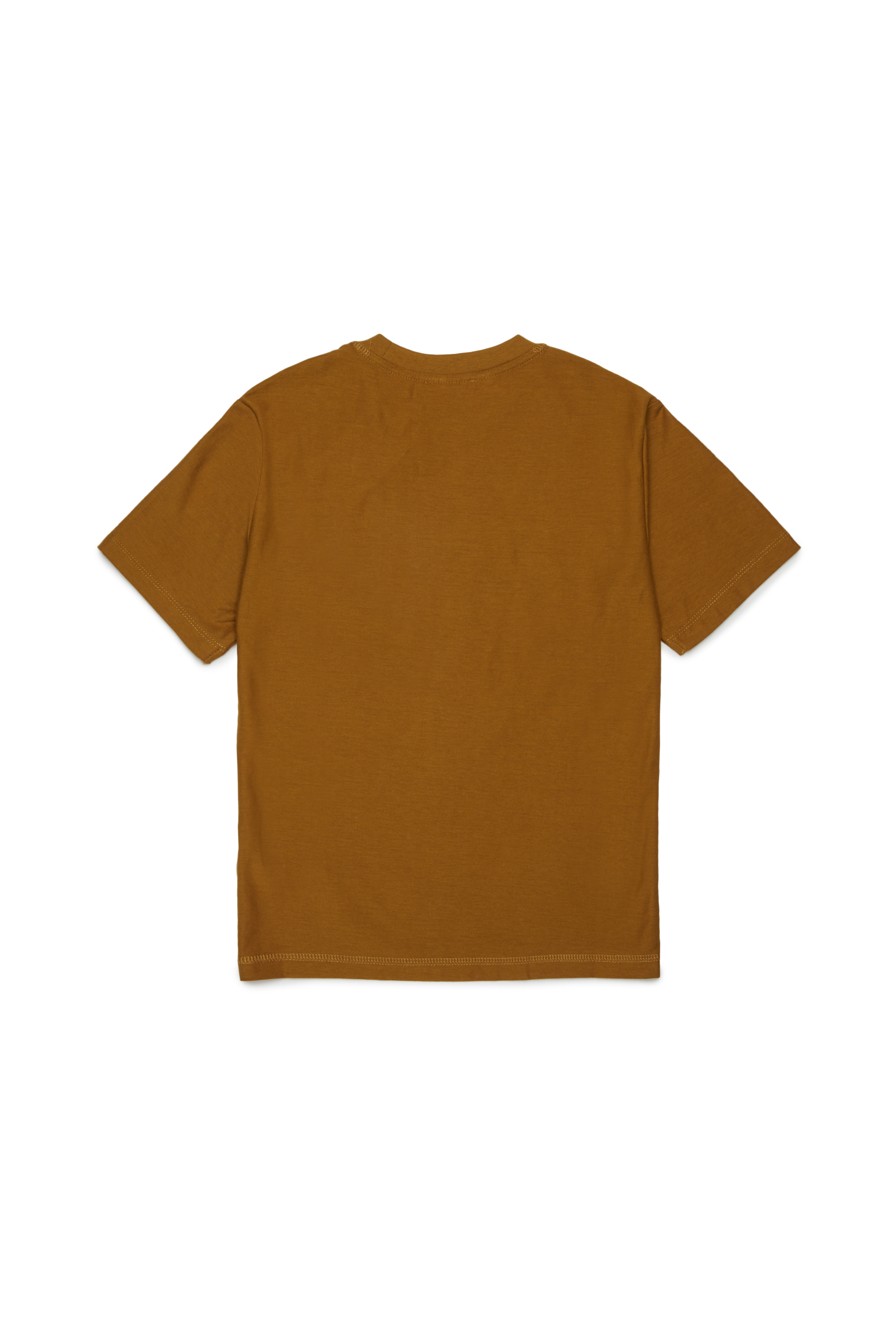 Diesel - TFRIT OVER, Herren T-shirt mit Oval D Logo und Streifeneffekt in Braun - 2