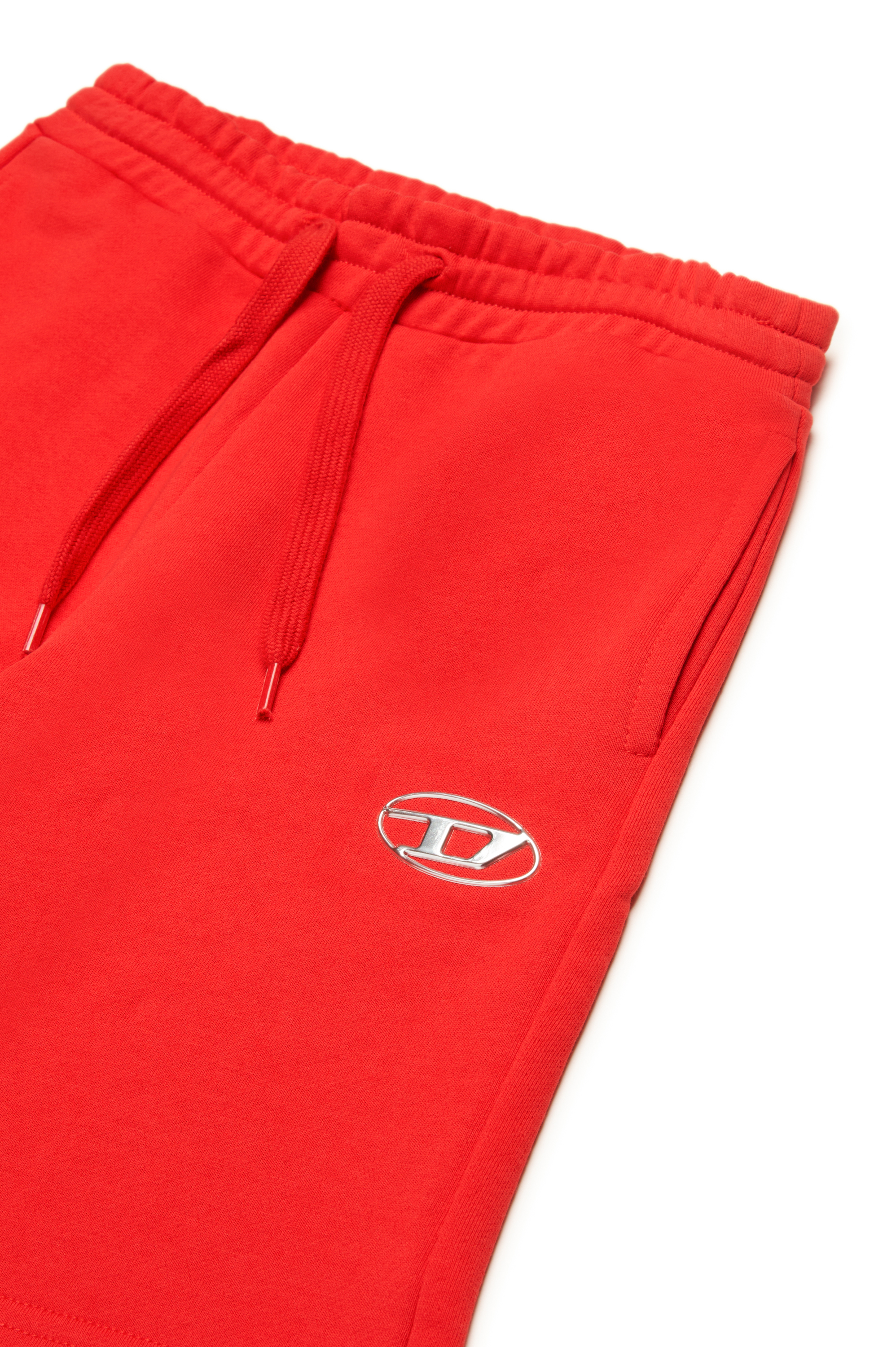 Diesel - PMACISHORT, Herren Sweatshorts mit Oval D mit Metall-Effekt in Rot - 3