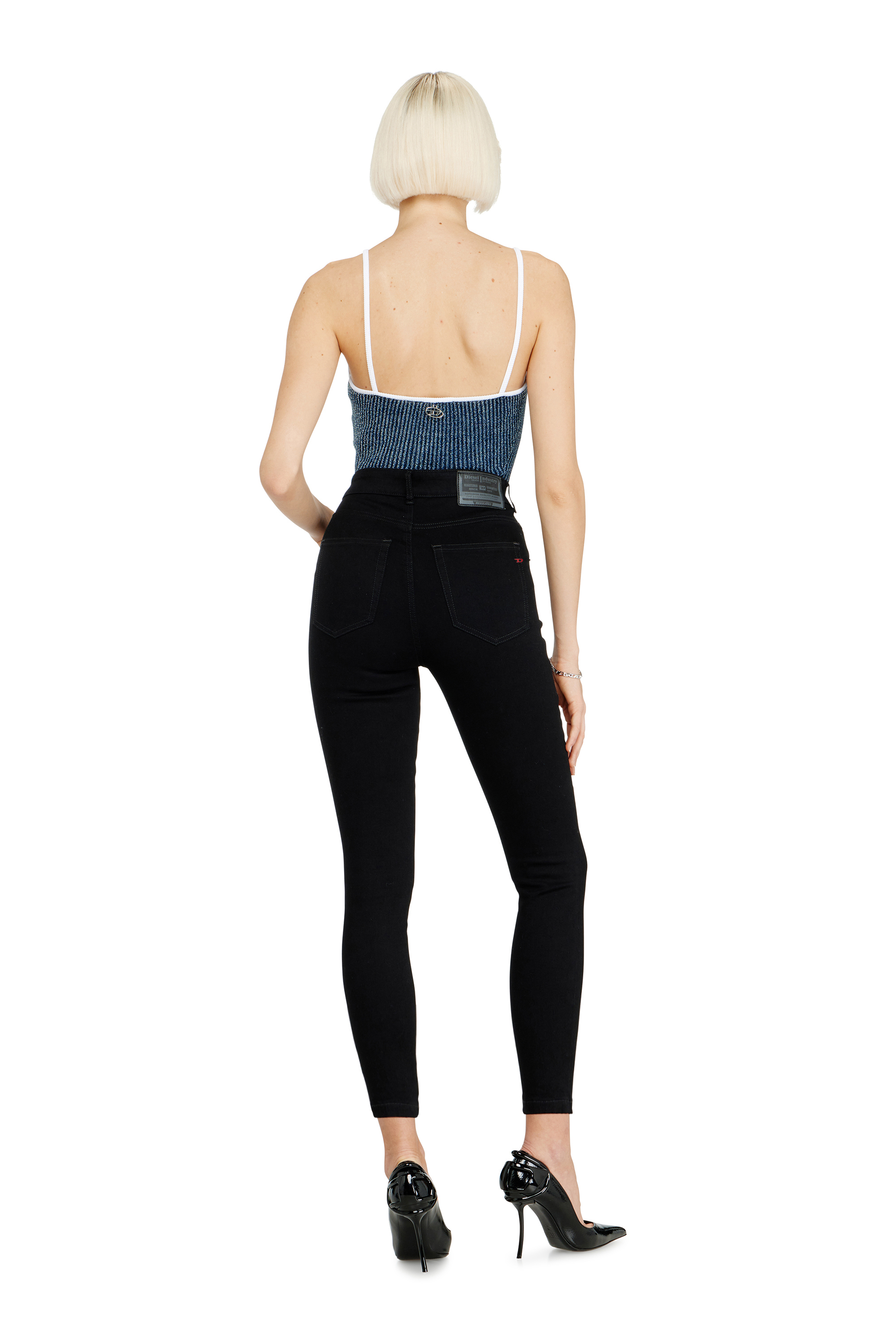 Diesel - Damen Skinny Jeans 1984 Slandy-High 069EF, Schwarz/Dunkelgrau - 3