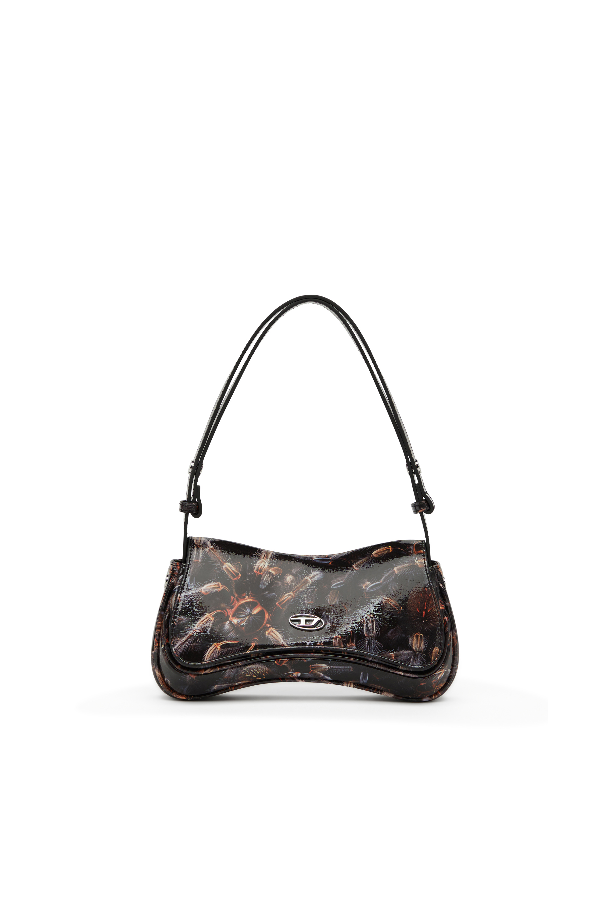 Diesel - PLAY CLUTCH, Damen Play-Glänzende Clutch mit Print in Schwarz/Braun - 6