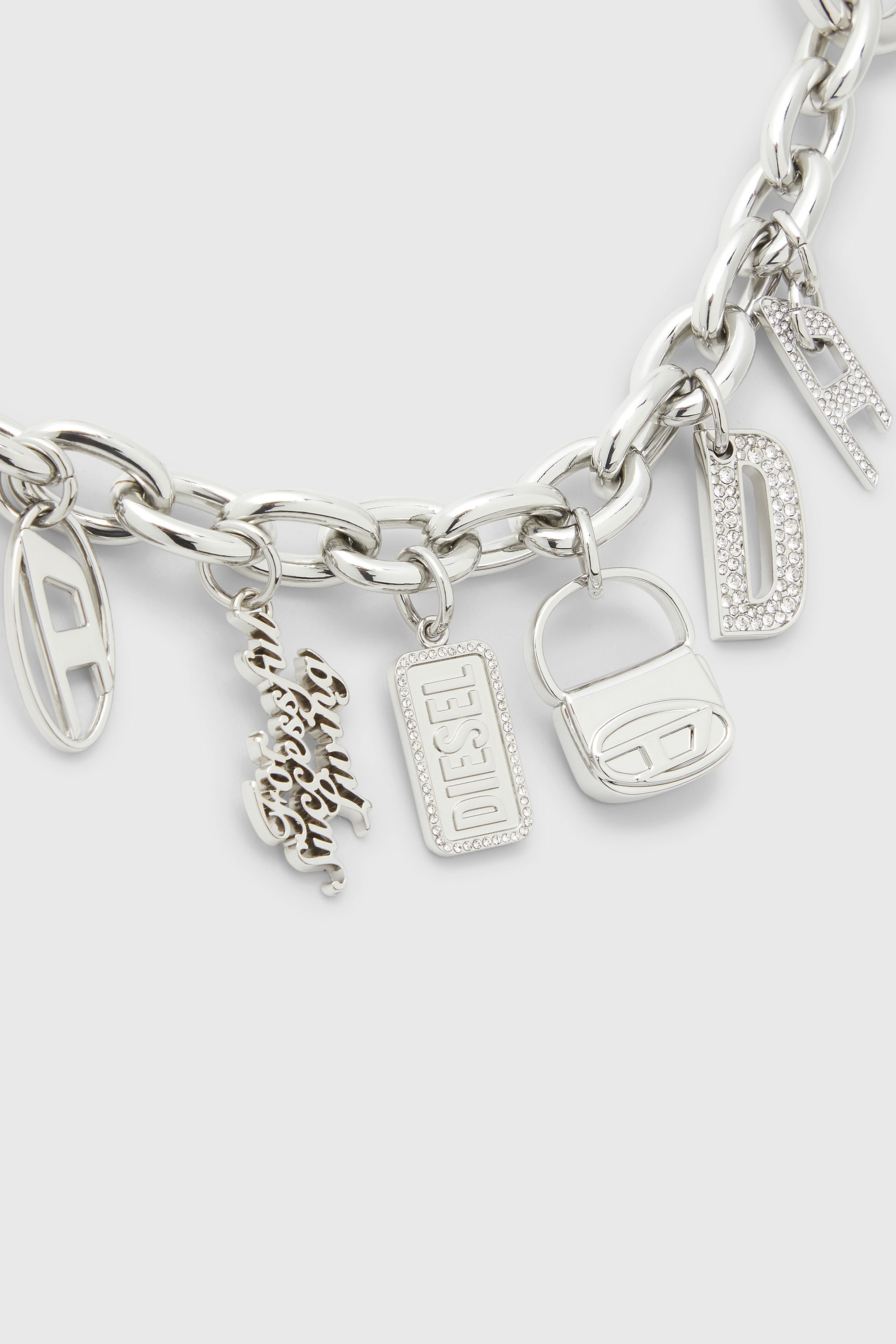 Diesel - CHAIN-D S, Woman's Charm detachable chain in Silver - 2