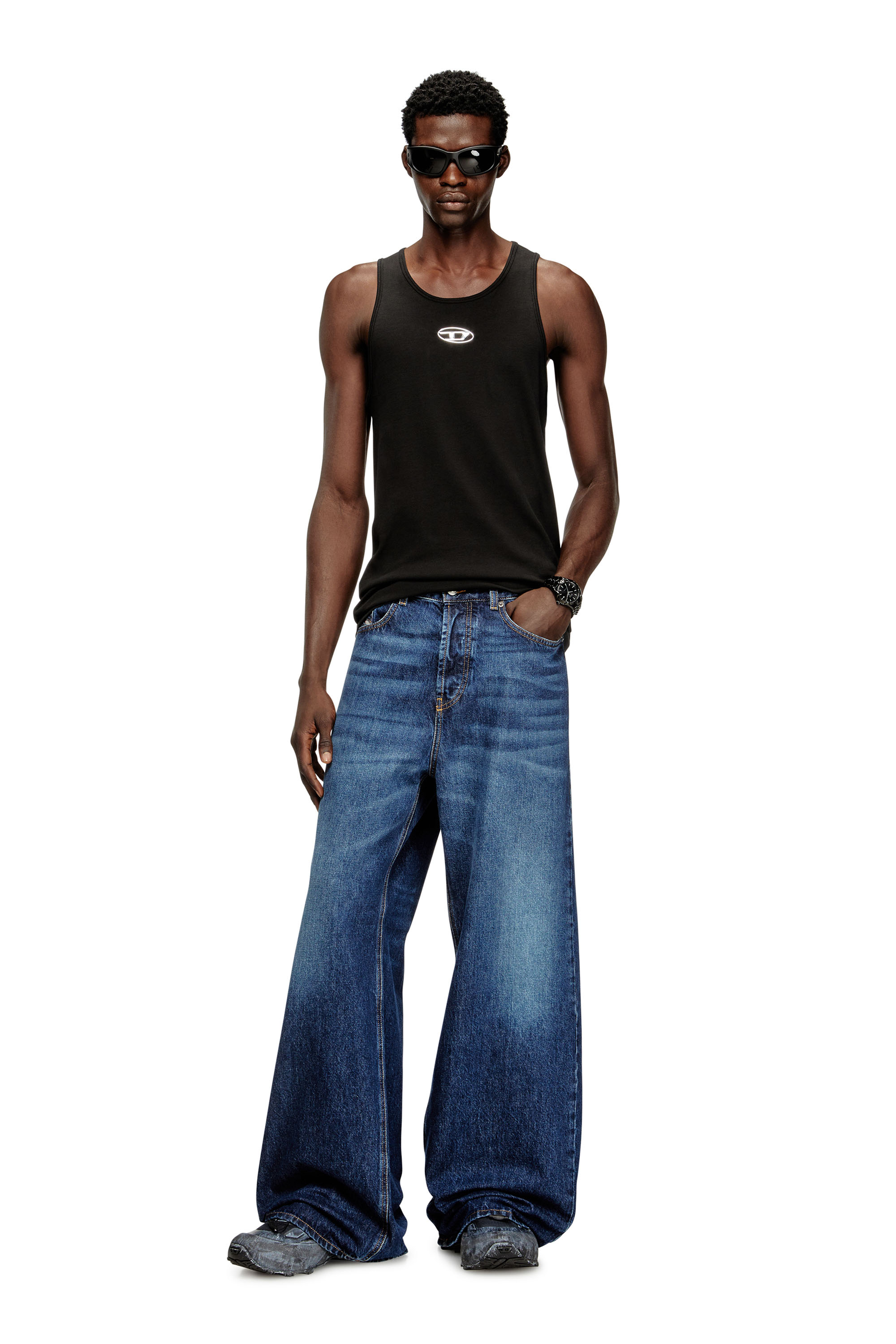 Diesel - T-LIFTY-IOD, Herren Baumwoll-Tanktop mit Logo in Schwarz - 2