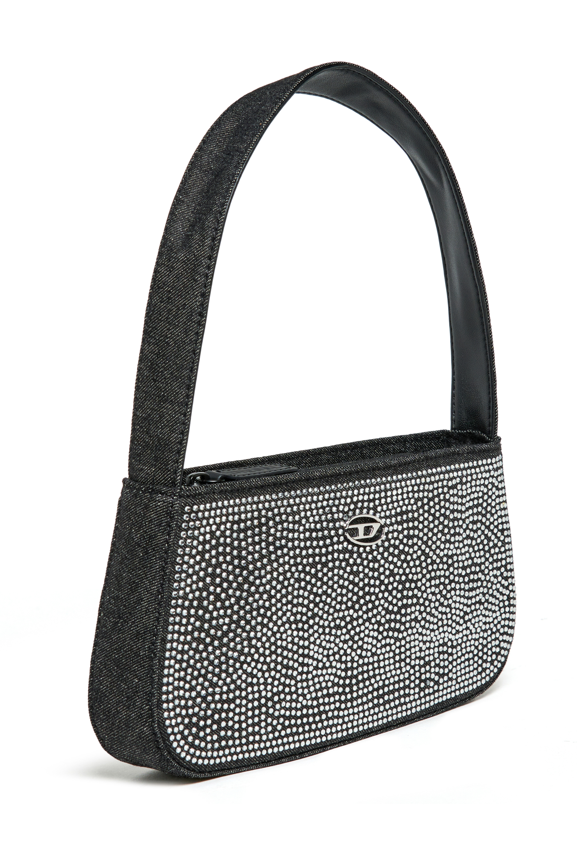 Diesel - WJULIE, Damen WJulie - Baumwolltasche mit Strasssteinen in Schwarz - 3