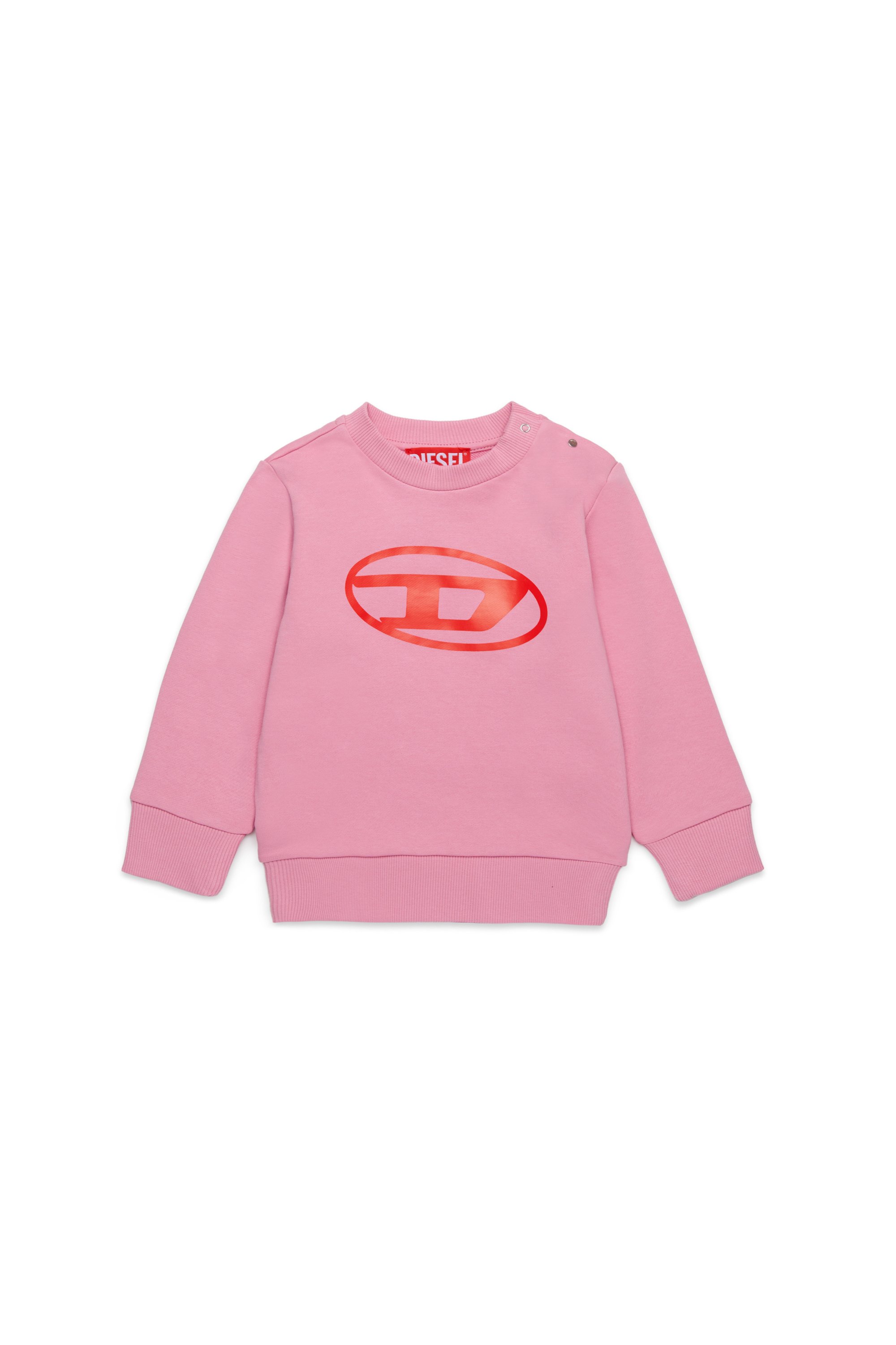 Diesel - SCERB, Unisex Sweatshirt mit Oval D-Print in Rosa - 1